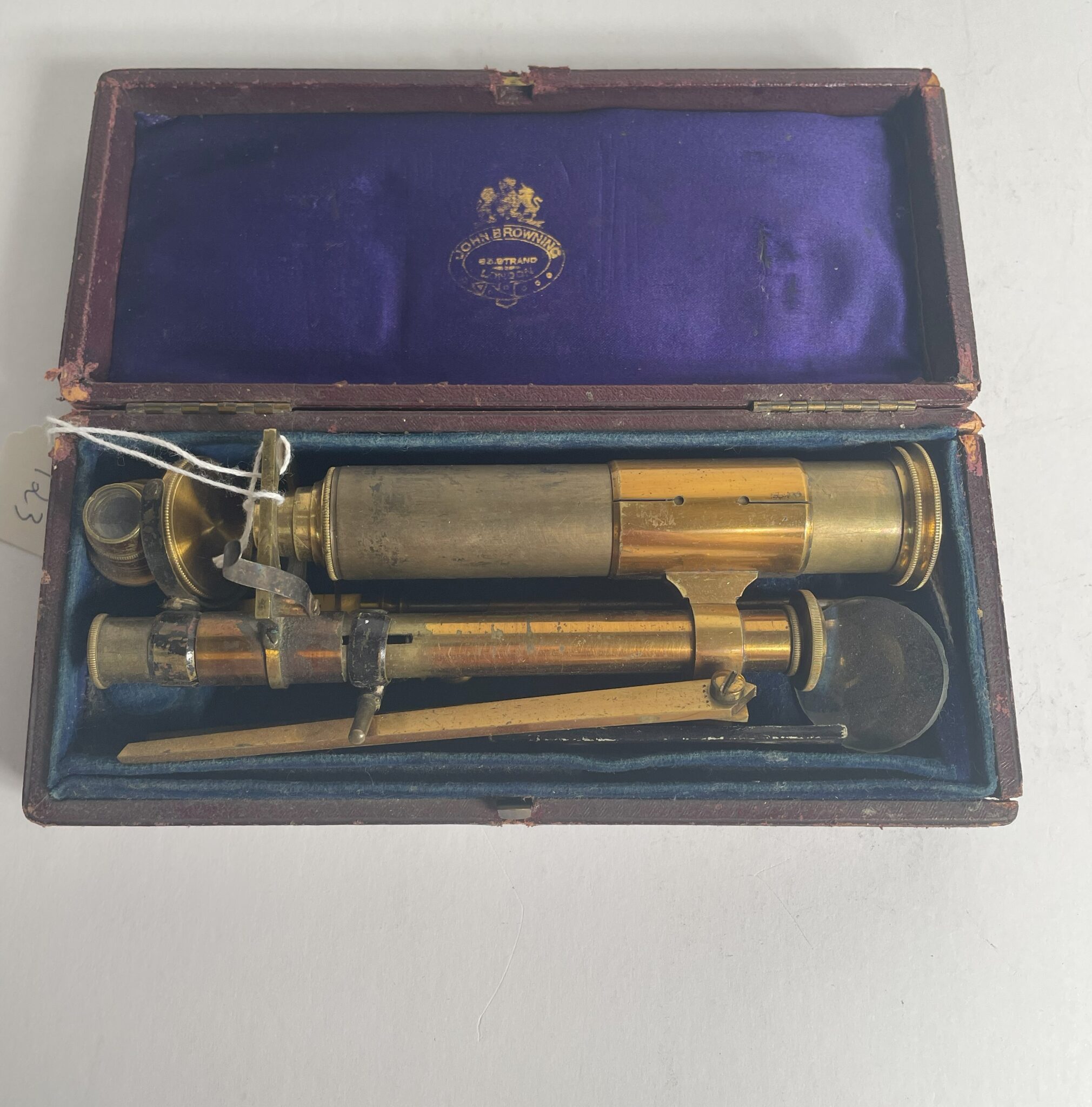 Cased and Signed John Browning “New” Pocket Microscope