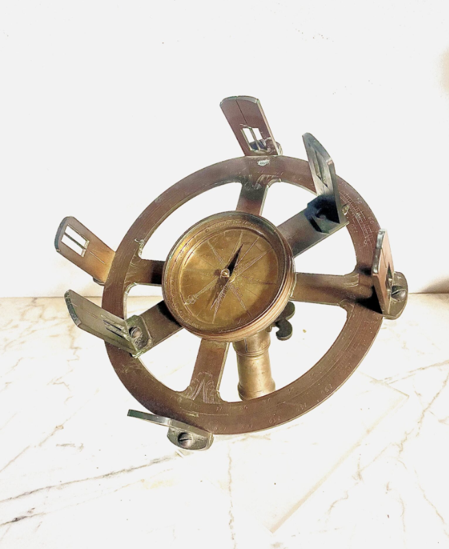 Interesting Surveying Circle C. LANGLOIS AU NIVEAU C.1735 21 CM