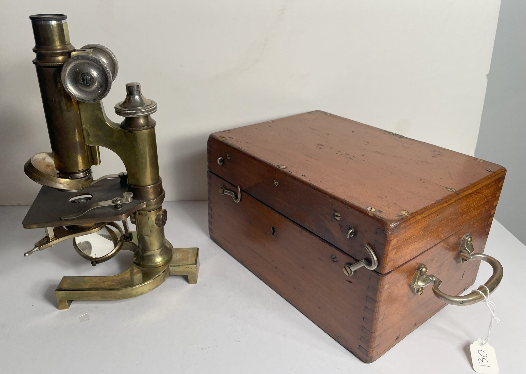 Cased Stiassnie Microscope with accessories