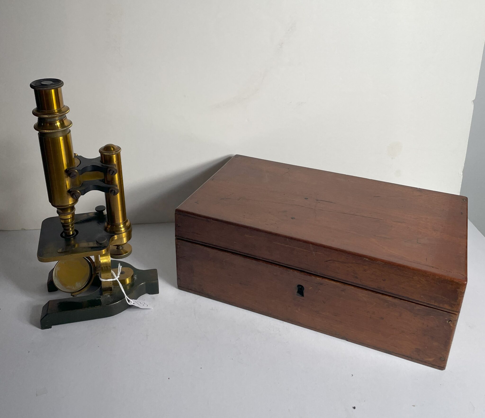 Cased Paul Waechter Microscope.   C. 1880’s