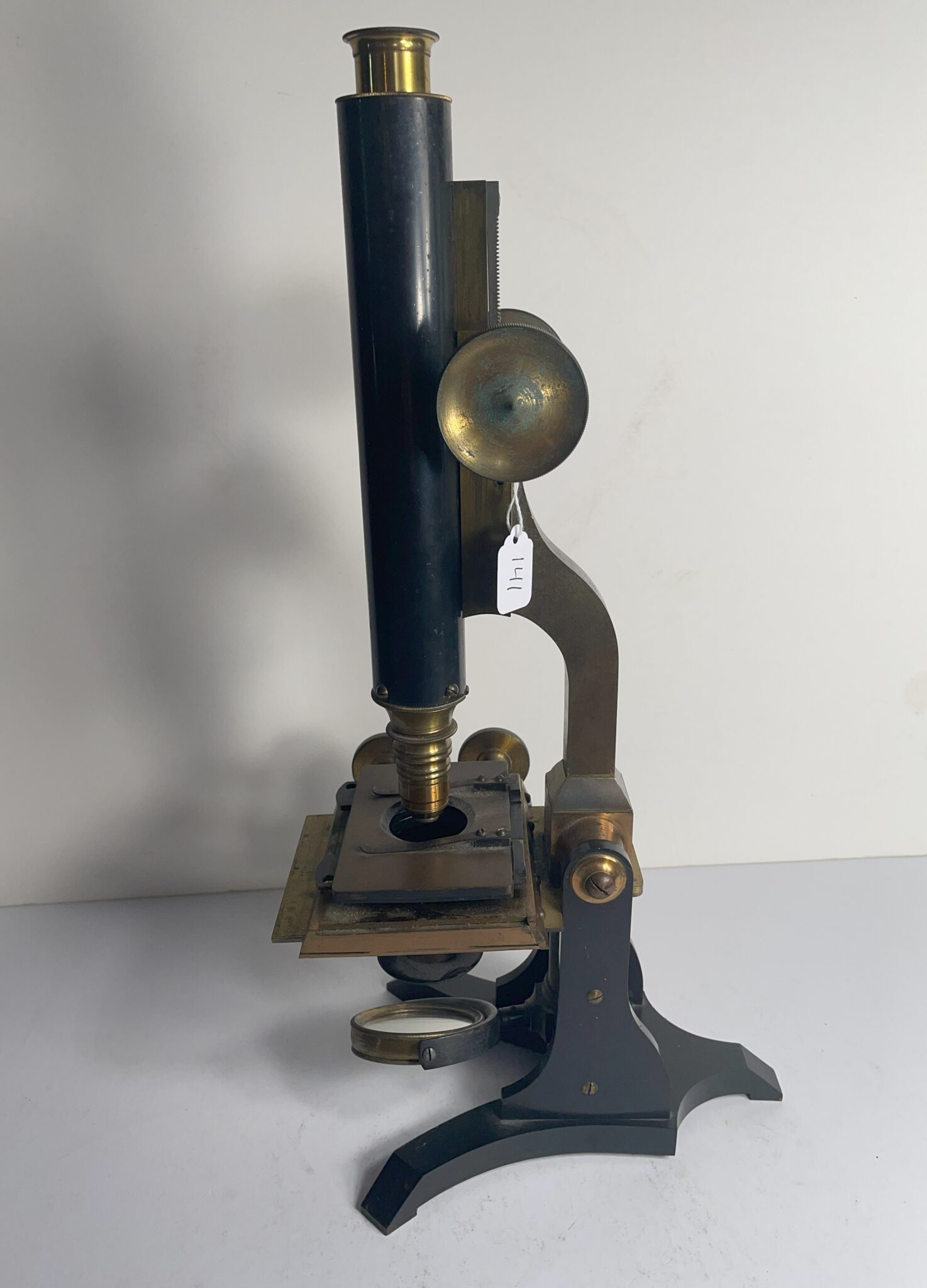 Signed Reynolds & Fowler Microscope.  Late 1800’s.