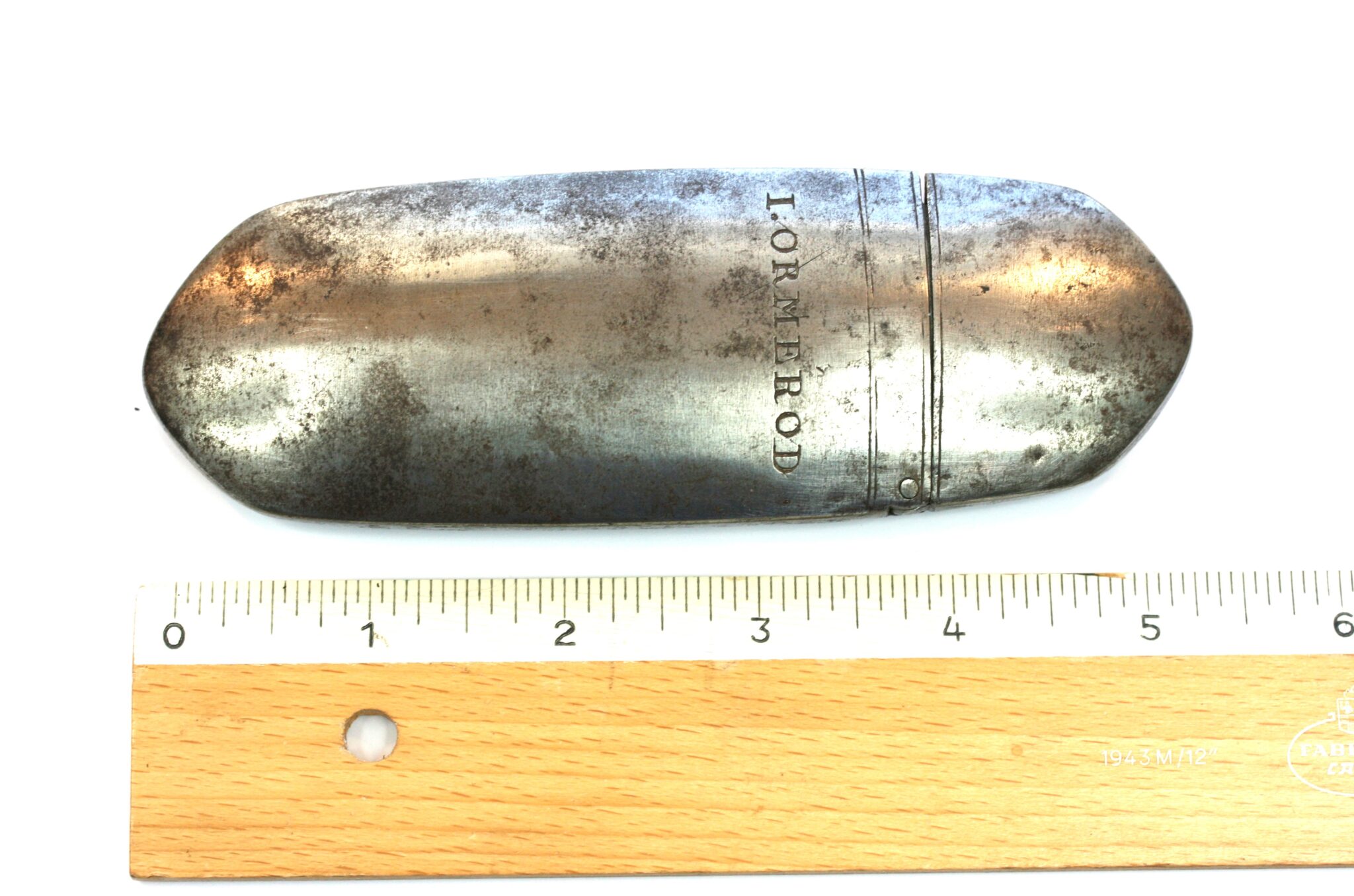 STEEL 18th Century SPECTACLES CASE ,ENGRAVED \
