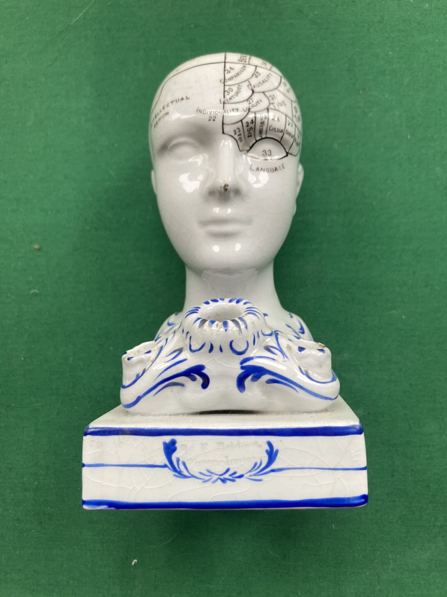 F Bridges Phrenology Inkwell