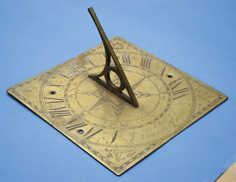 HORIZONTAL SUNDIAL WITH MASONIC SYMBOLS