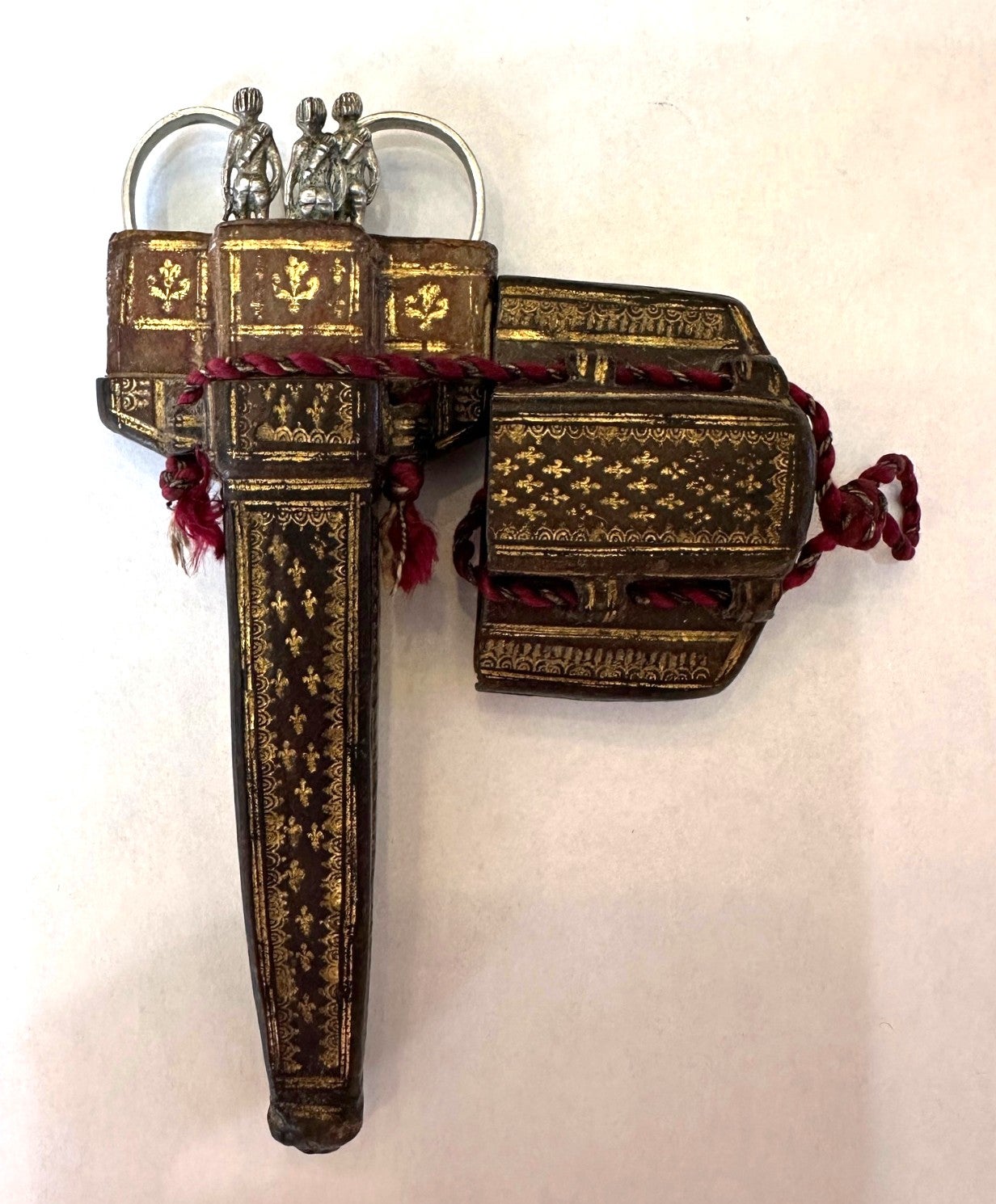 An important silver French nécessaire, possibly for small surgery, with South American Indians decoration, Paris, circa 1630