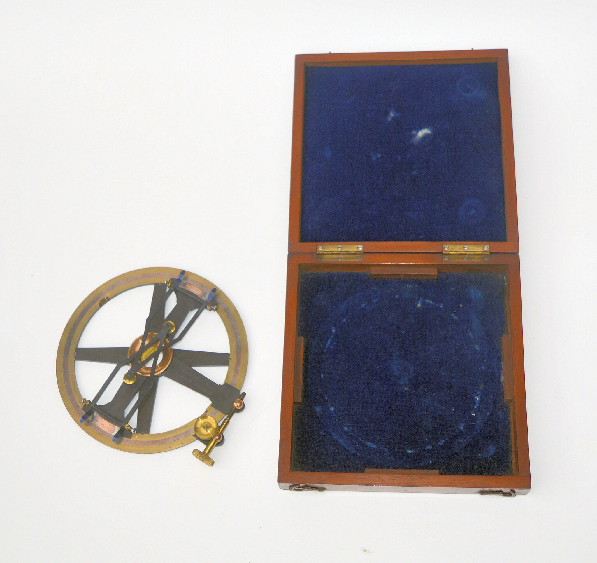 Six inch double arm protractor – Archbutt & Sons.