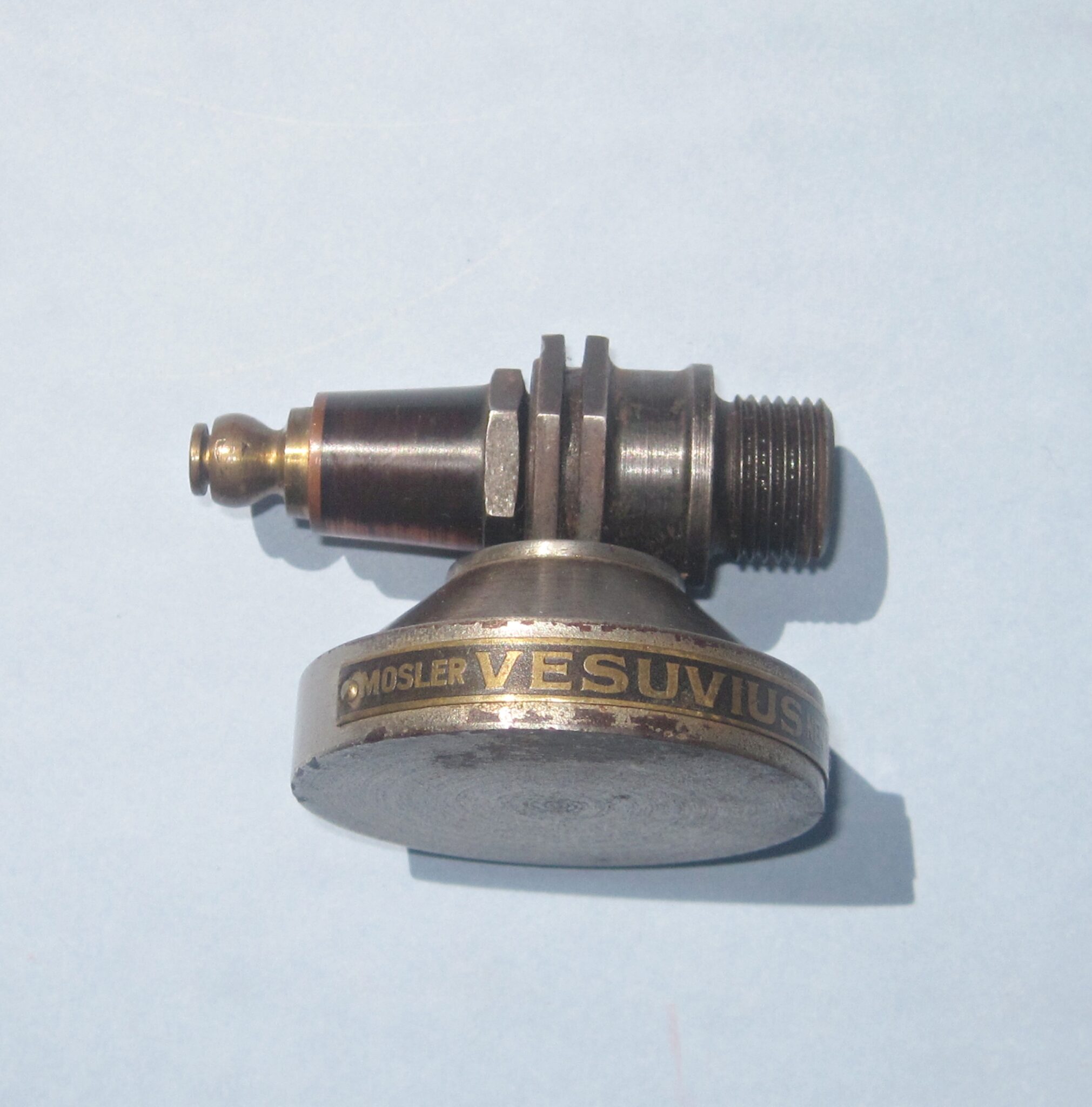 Early 20th C. Mosler Mica Spark Plug Paperweight