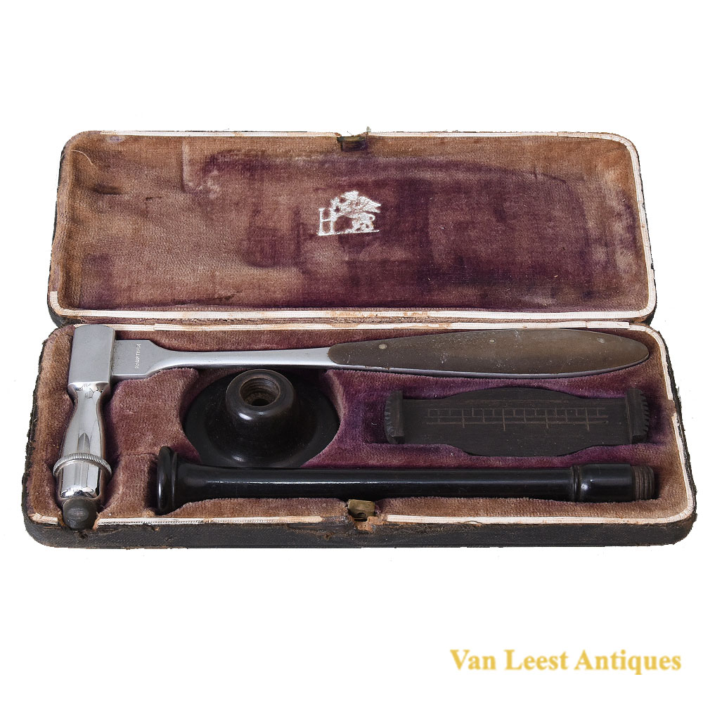 Hauptner diagnostic set in case, c. 1900