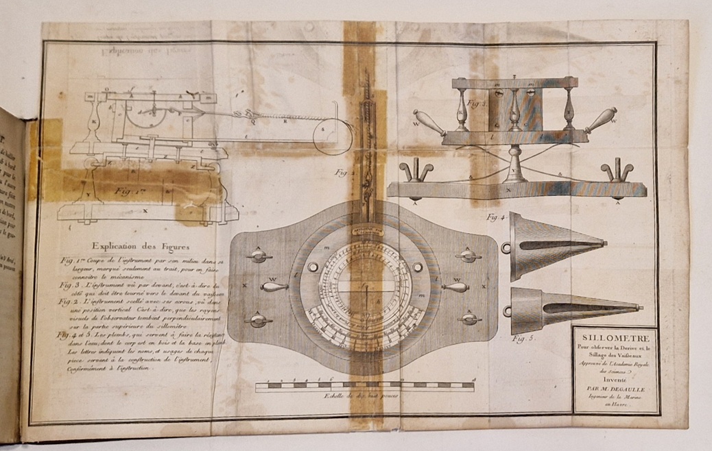 the first mechanical speed indicator for navigation – De Gaulle’s sillomètre in 1782