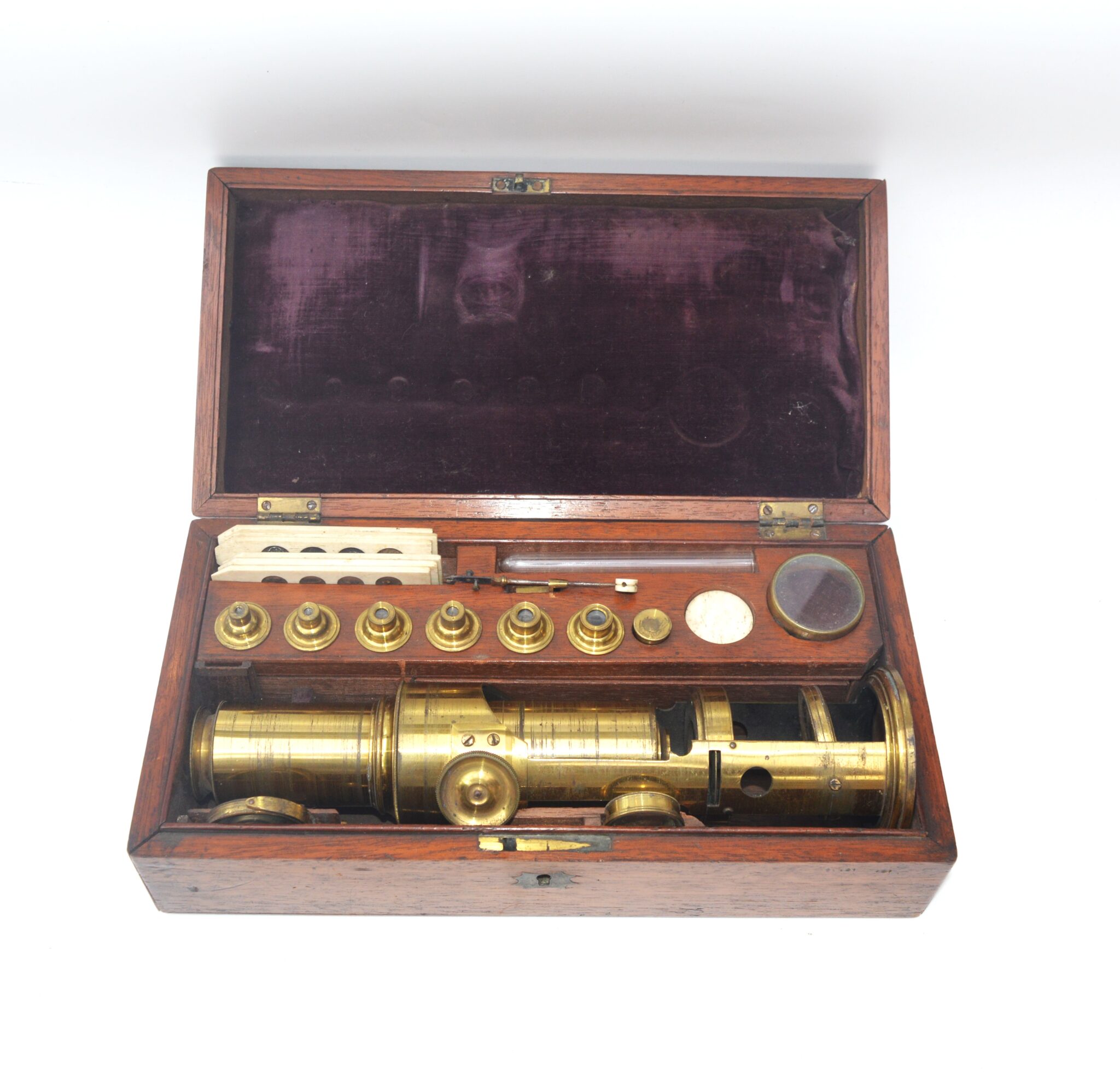 Drum Microscope in case with accessories.