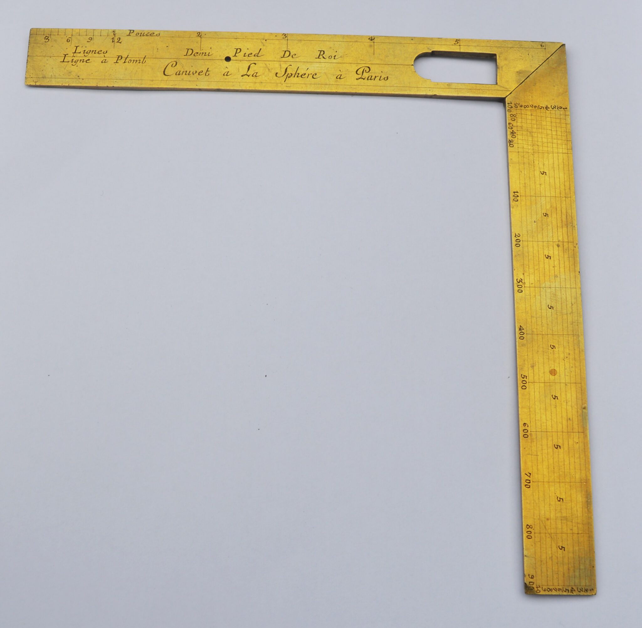 French folding square c. 1760, Canivet a La Sphere a Paris