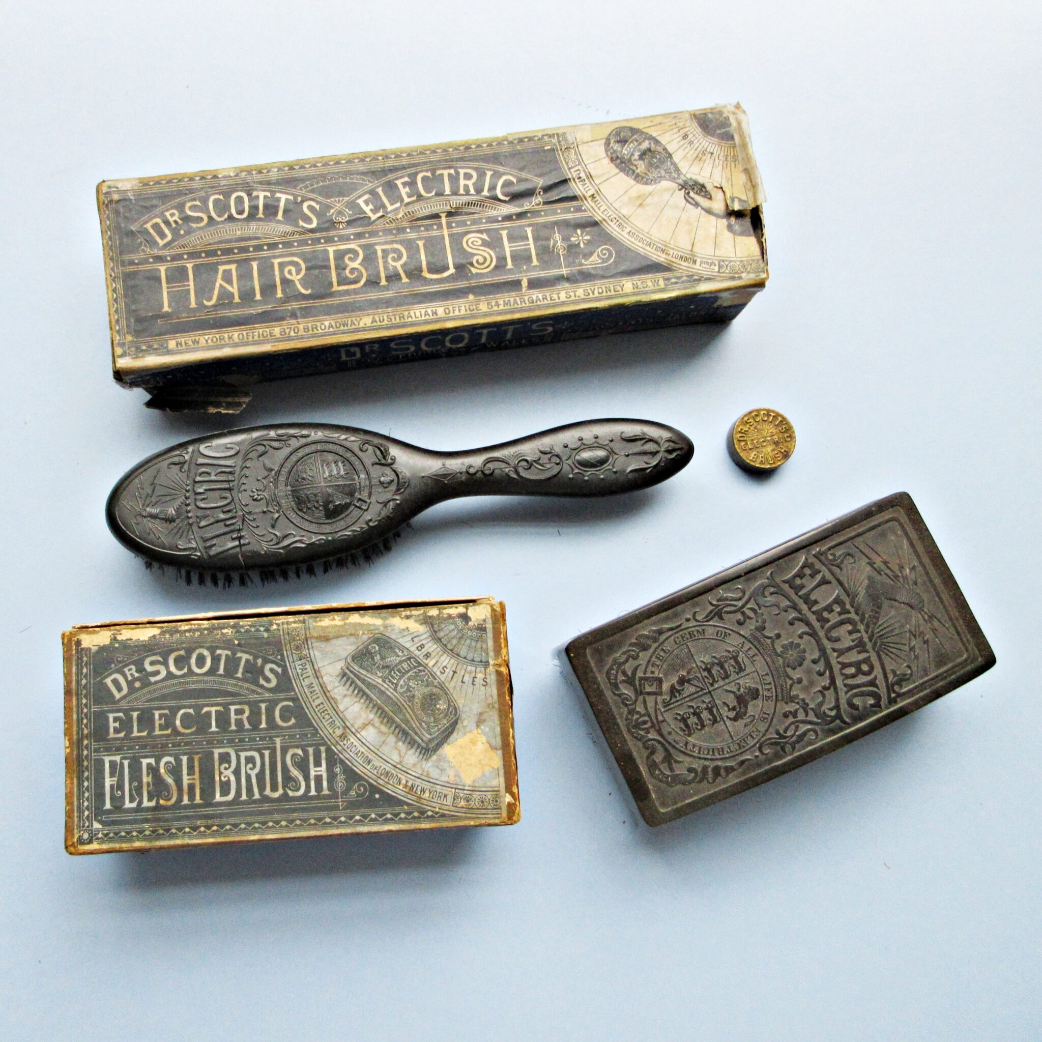 Two Dr. Scott’s Quack “Electric” Brushes