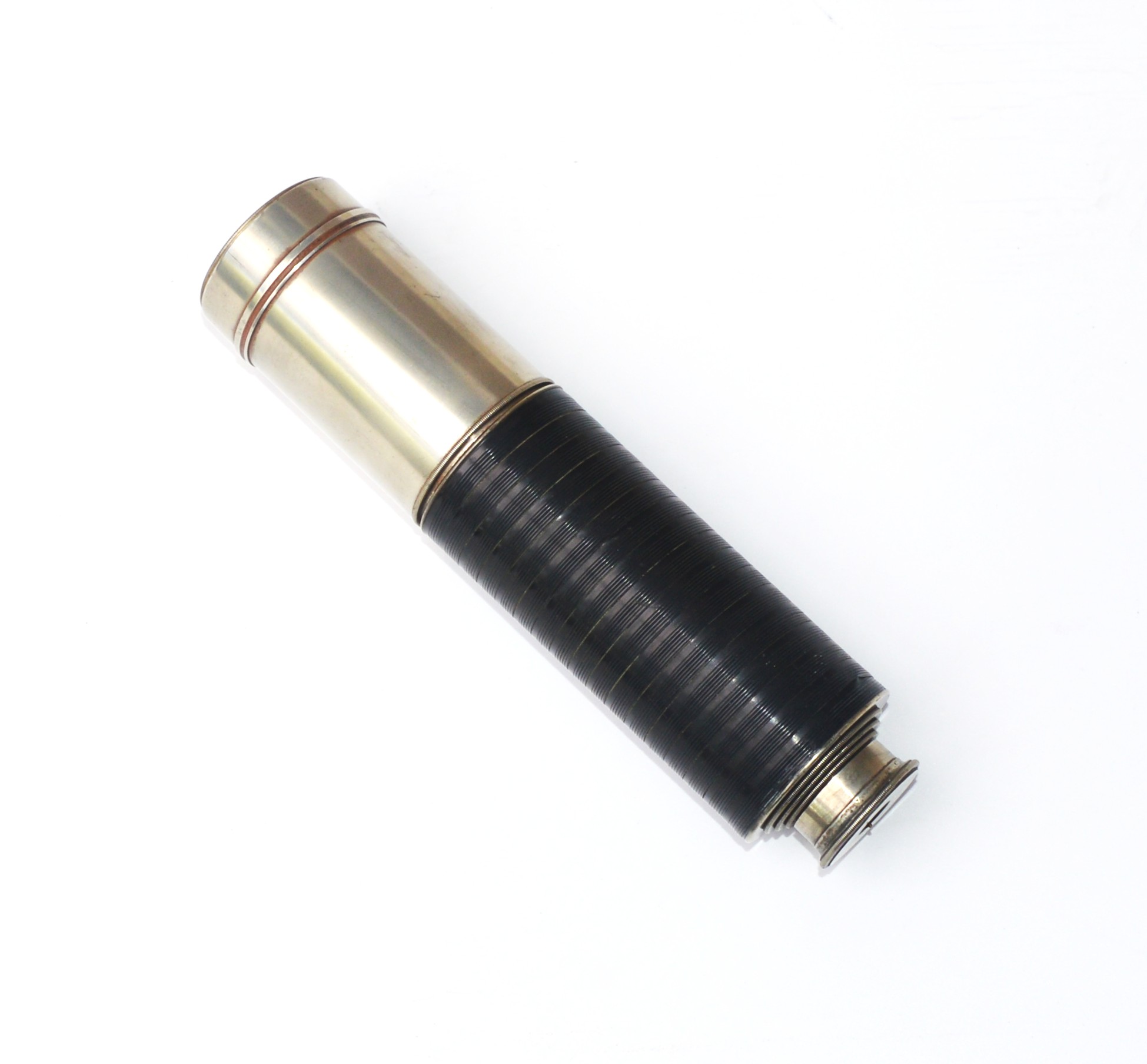Four draw nickel silver telescope.