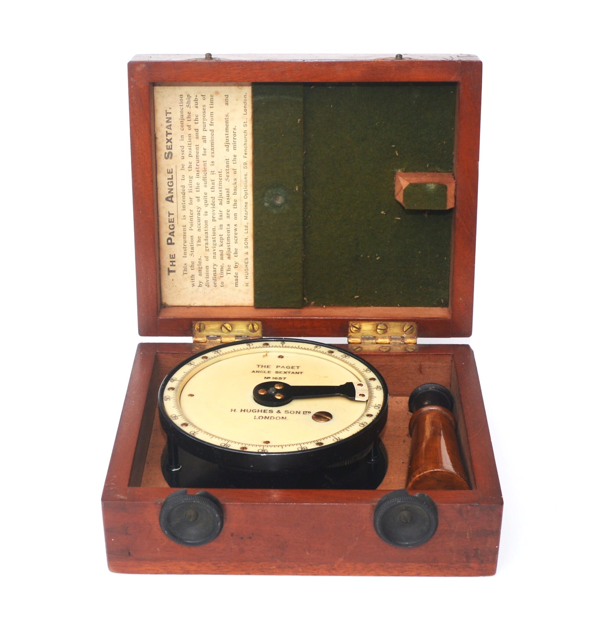 Henry Hughes & Son ‘The Paget’ Angle Sextant with case.