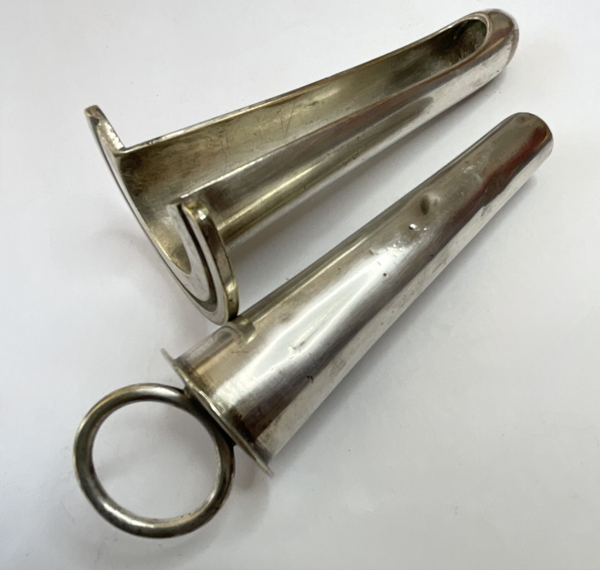 Antique Speculum with obturator. 19th century.
