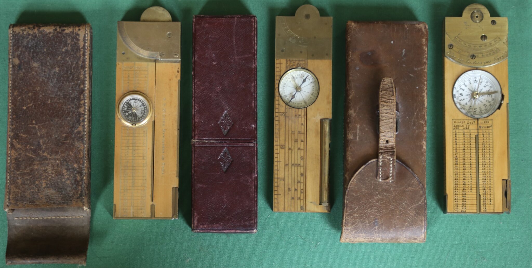 Three Boxwood Clinometers