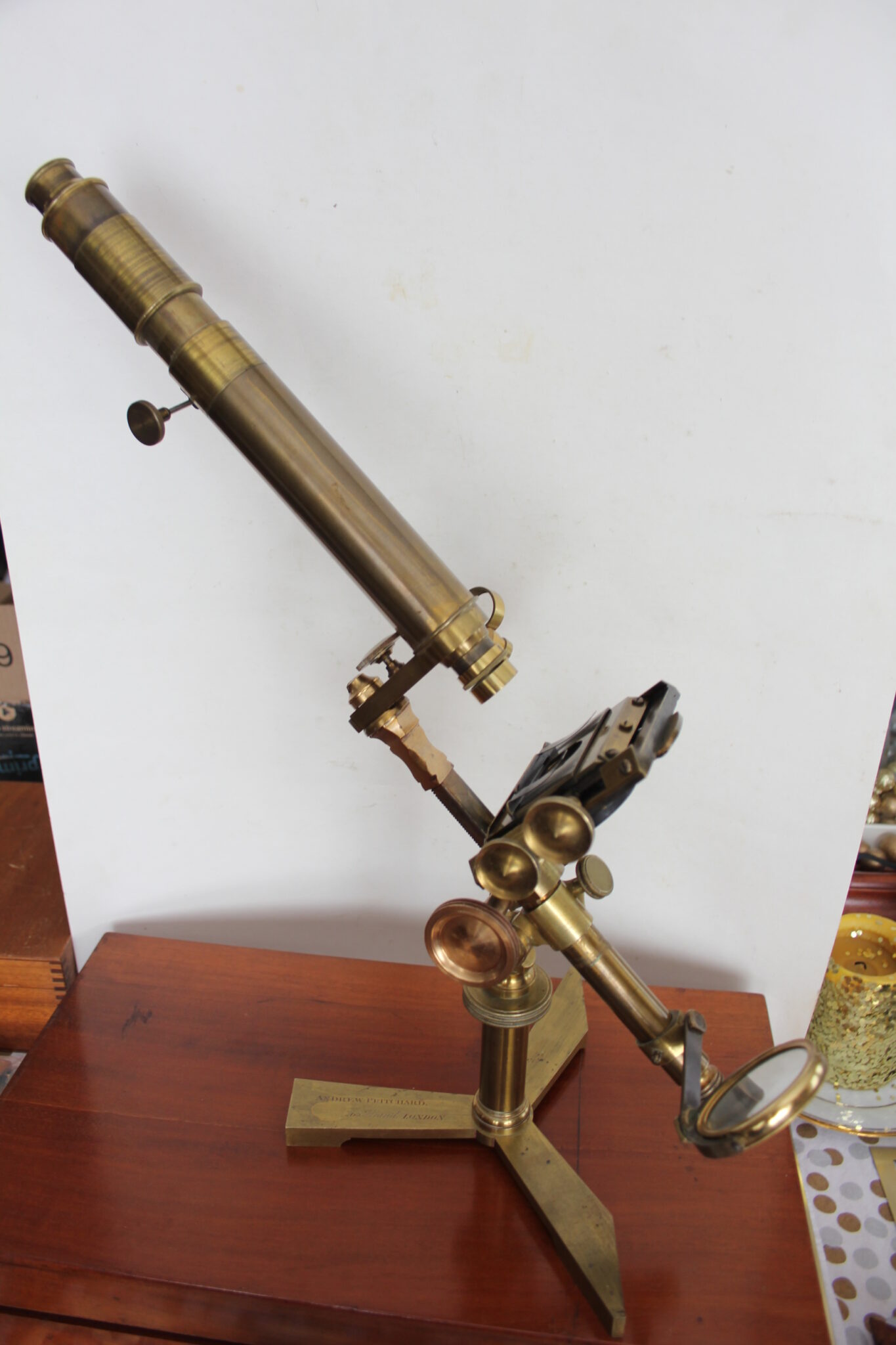 ~ANDREW PRITCHARD BRASS MONOCULAR MICROSCOPE c.1835~