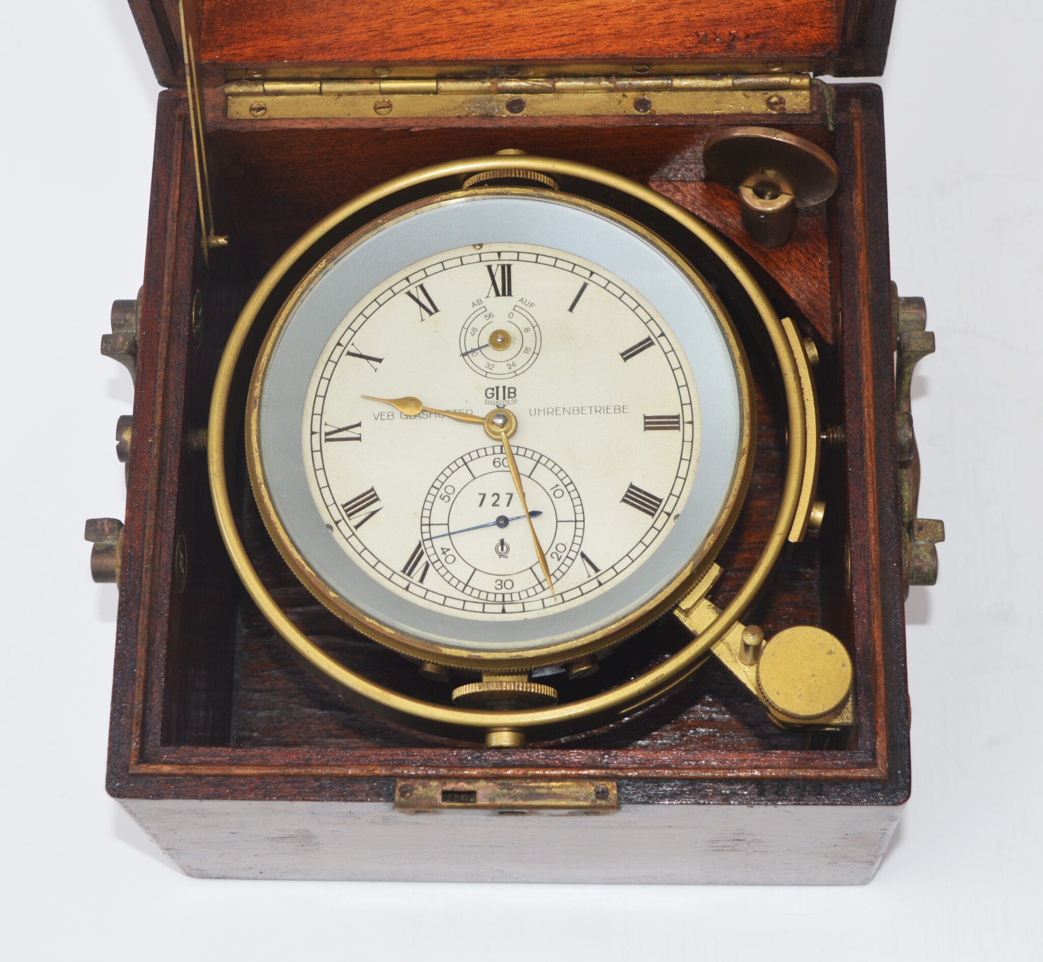 Two day German marine fusee chronometer – Glashutter.