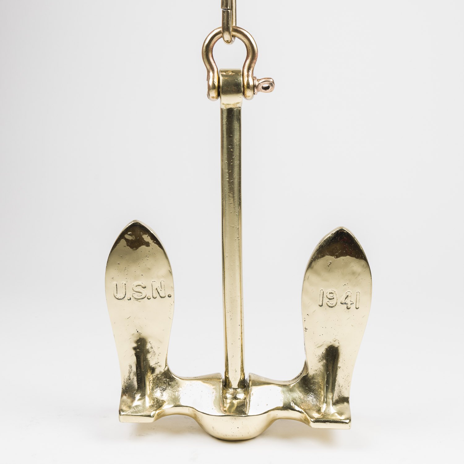 US Navy bronze ship’s anchor, dated 1941.