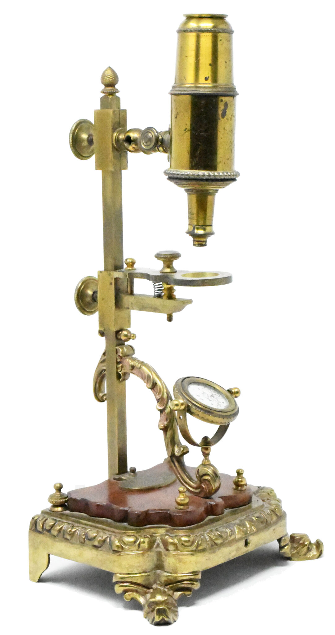 Rochette Père, Paris, Rococo-styled Ormolu microscope employing Martin’s optics
