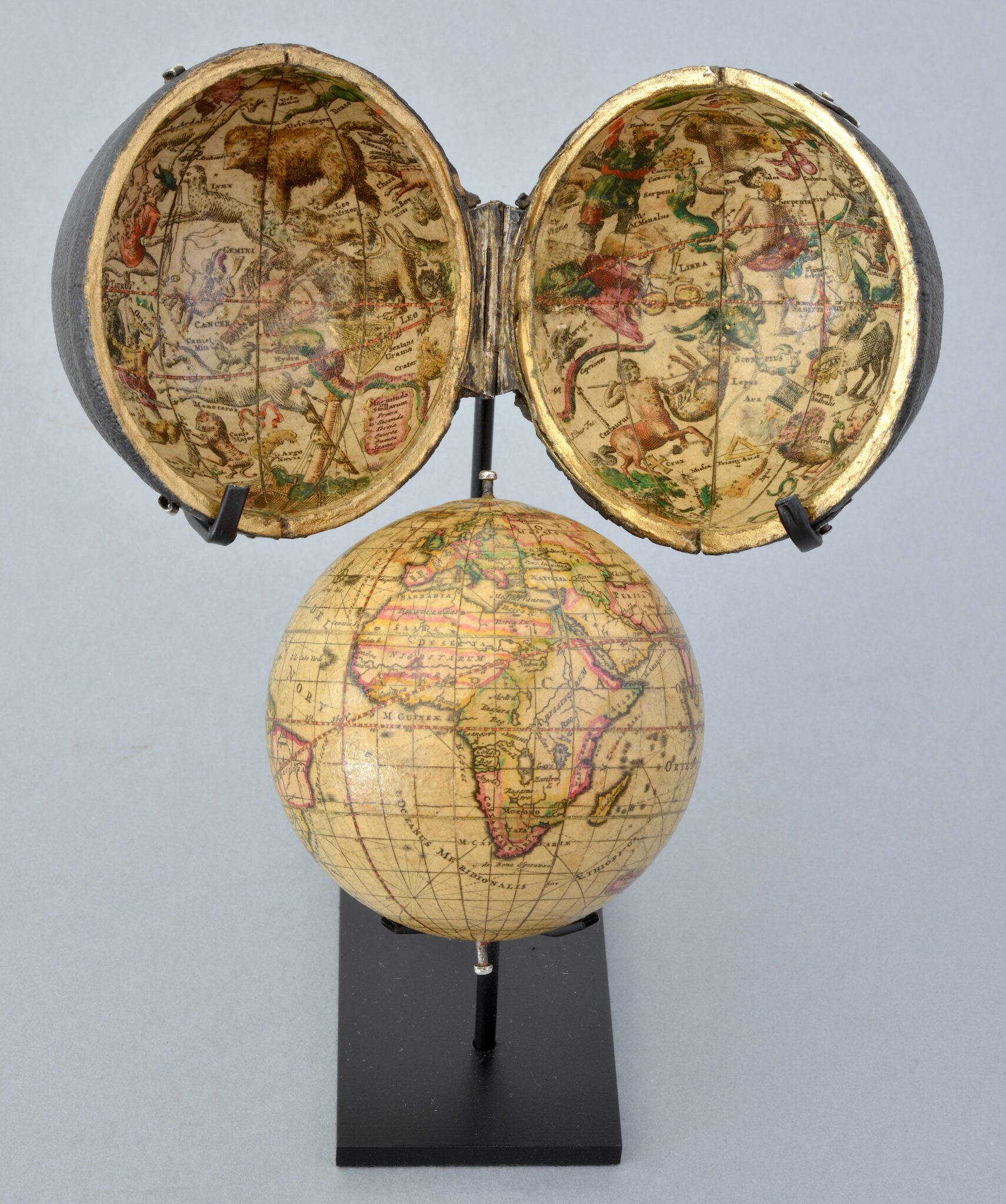 Exceptional pocket globe by Johannes Deur Amsterdam made circa 1705