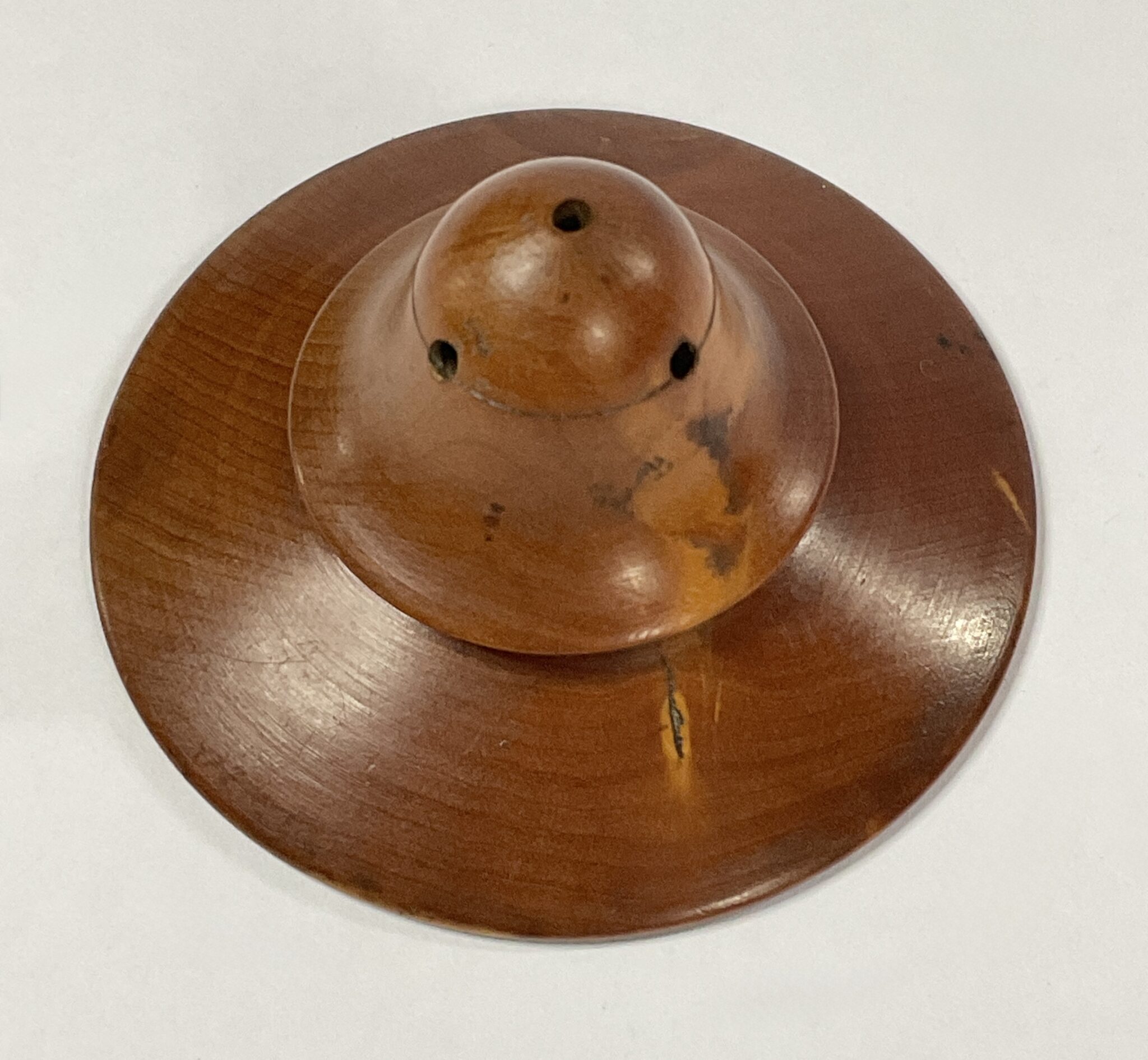 Antique boxwood nipple shield, 18th century. Very rare item.