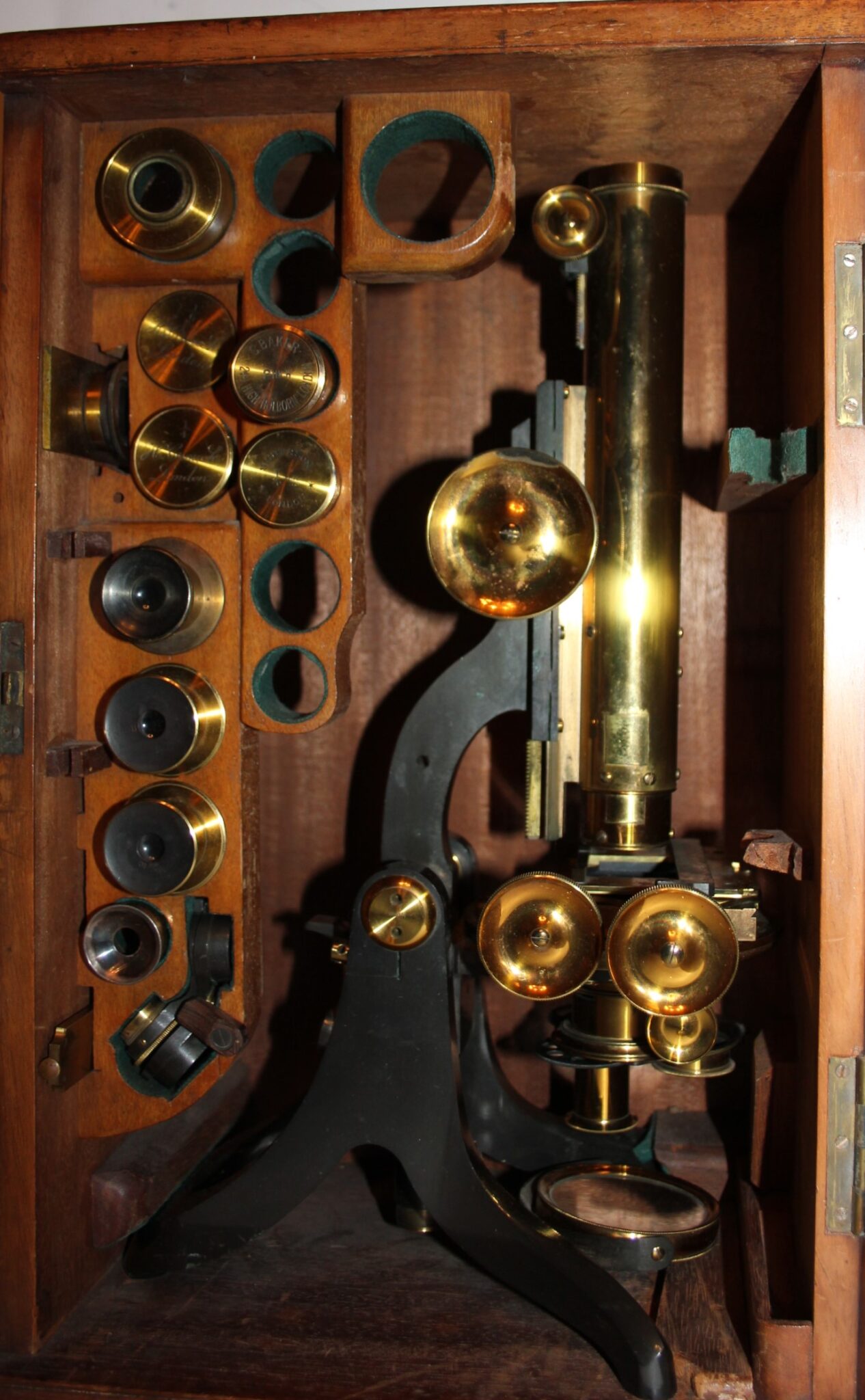 ~VERY GOOD SWIFT CHALLENGE BINOCULAR MICROSCOPE c.1875~