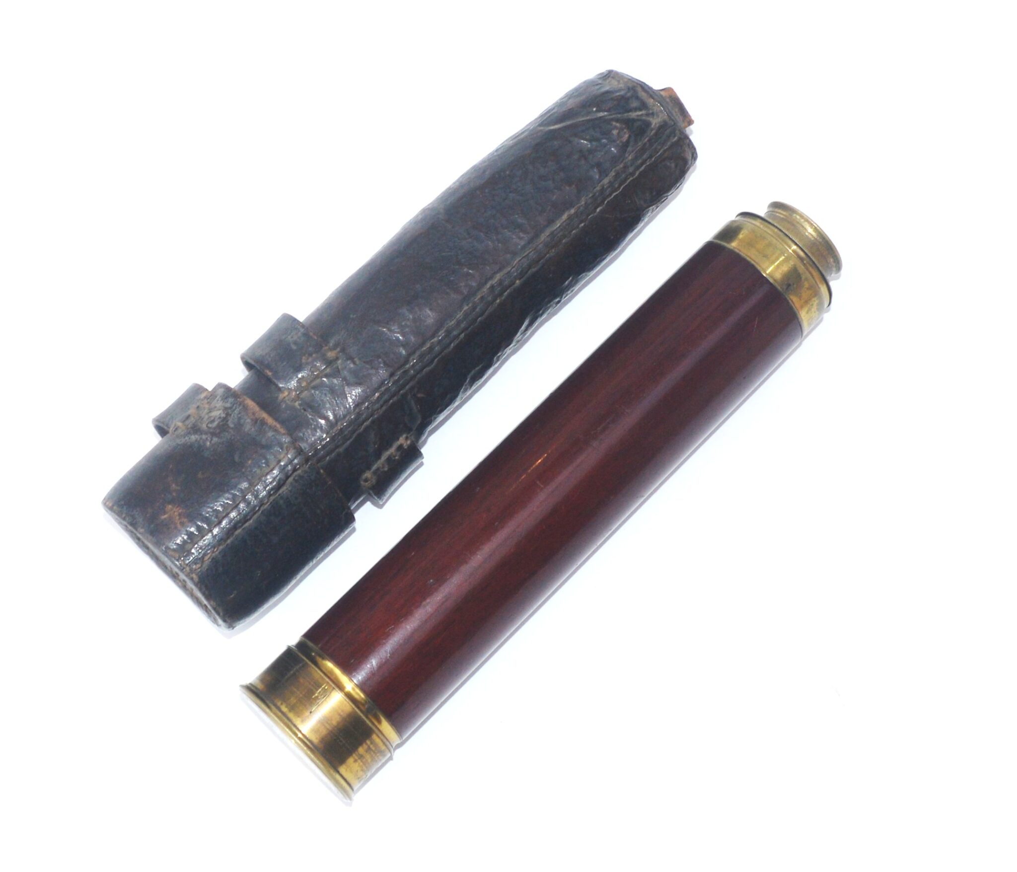SOLD – three draw telescope, Lincoln, London. c 1780.