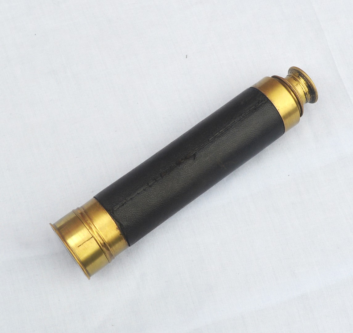 Three draw brass telescope – Rowley, Brighton.