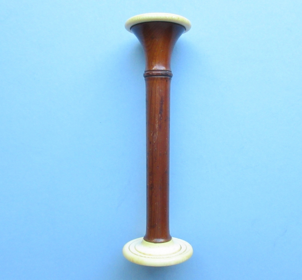 C1840 Fruitwood & Bone Monaural Stethoscope