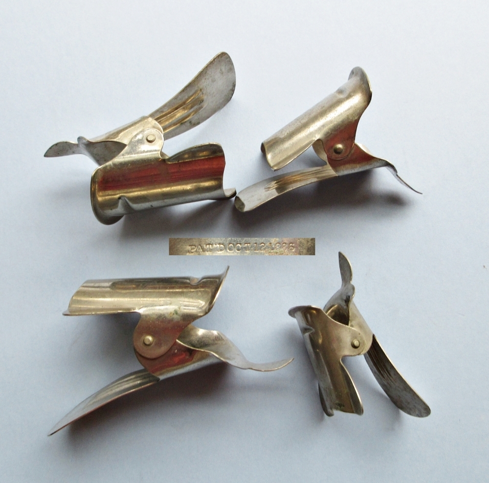 A set of four Cole’s 1885 US Patent throat speculums