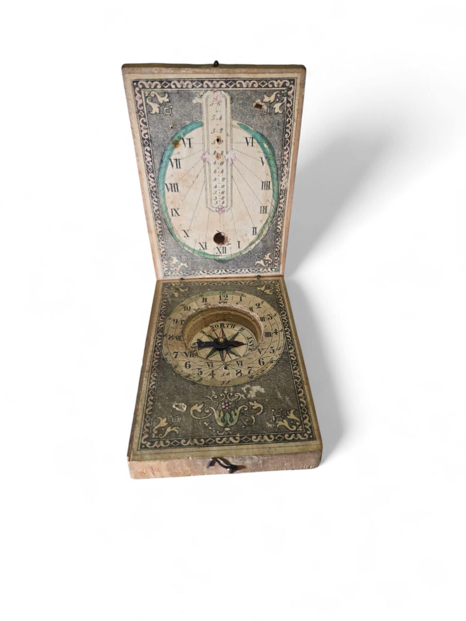 19th Century Portable Wooden Sundial