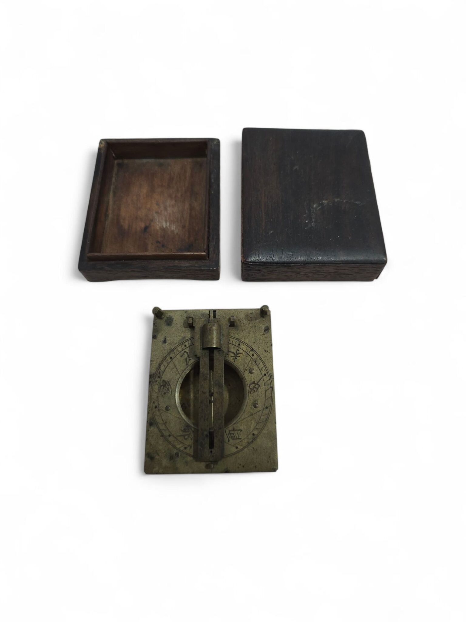 19th Century Asian Bronze Portable Sundial