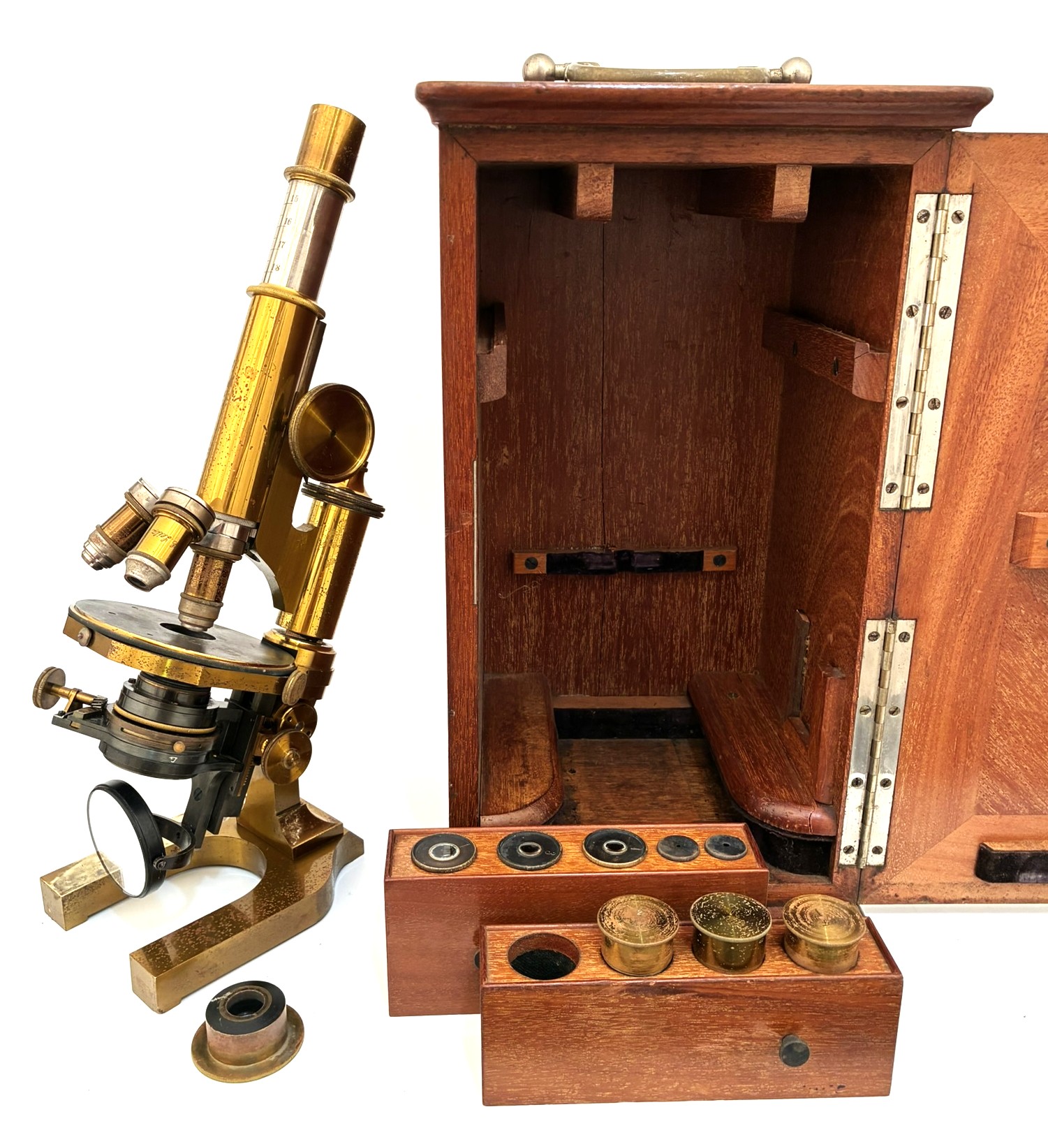 Early Ernst Leitz microscope (1889)