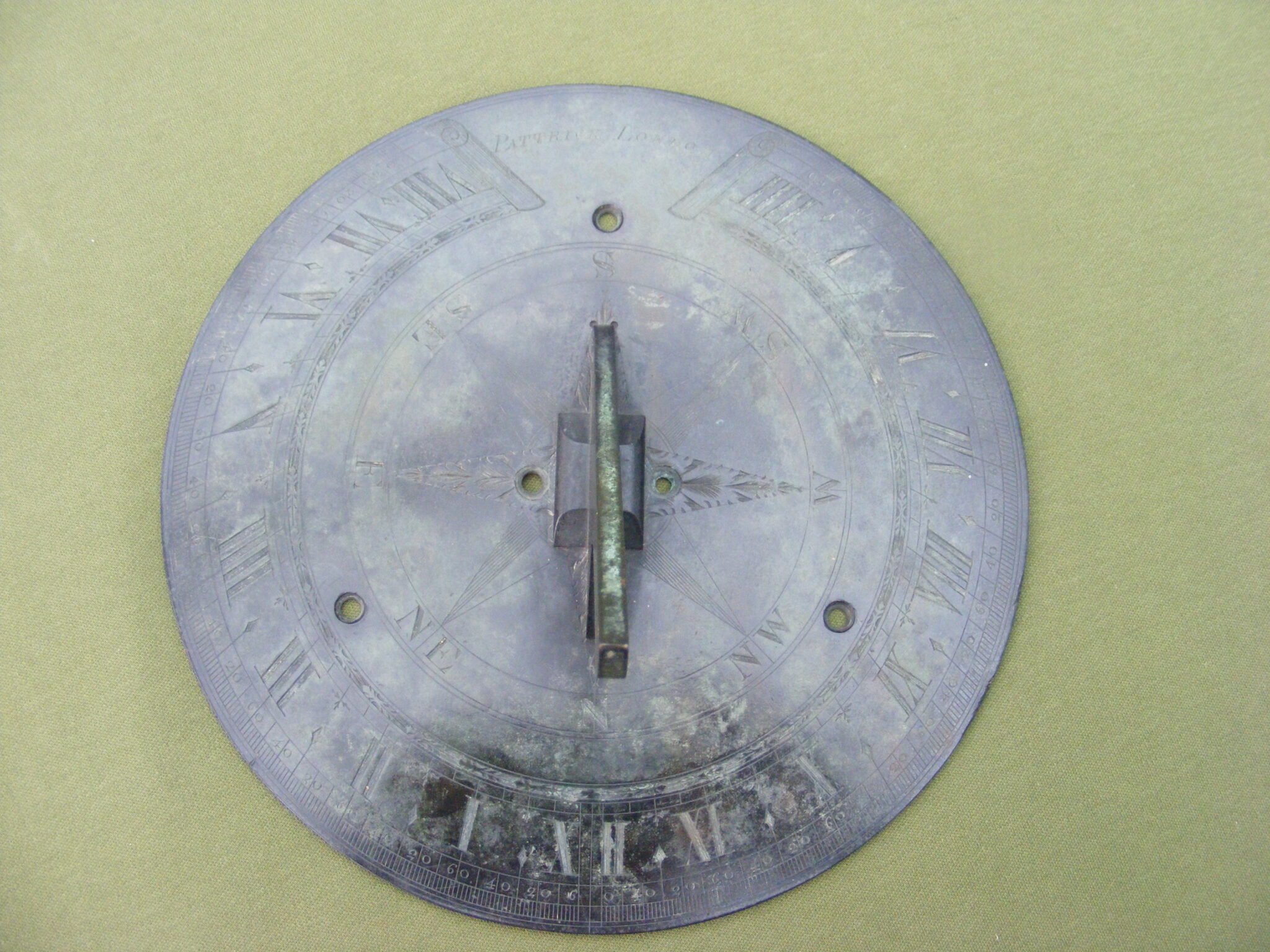 BRONZE SUNDIAL PLATE BY THOMAS PATRICK