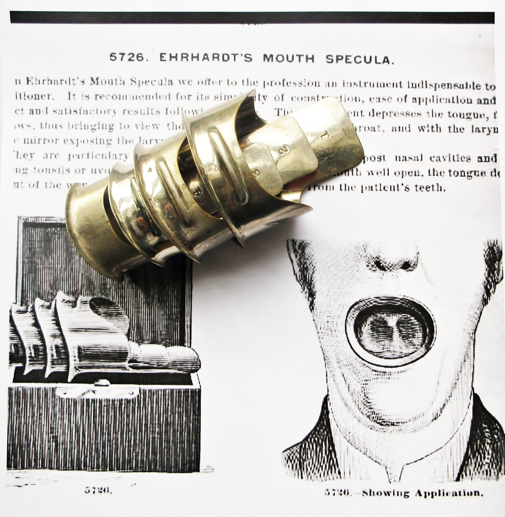 Set of Ehrhardt’s 1918-patent mouth specula