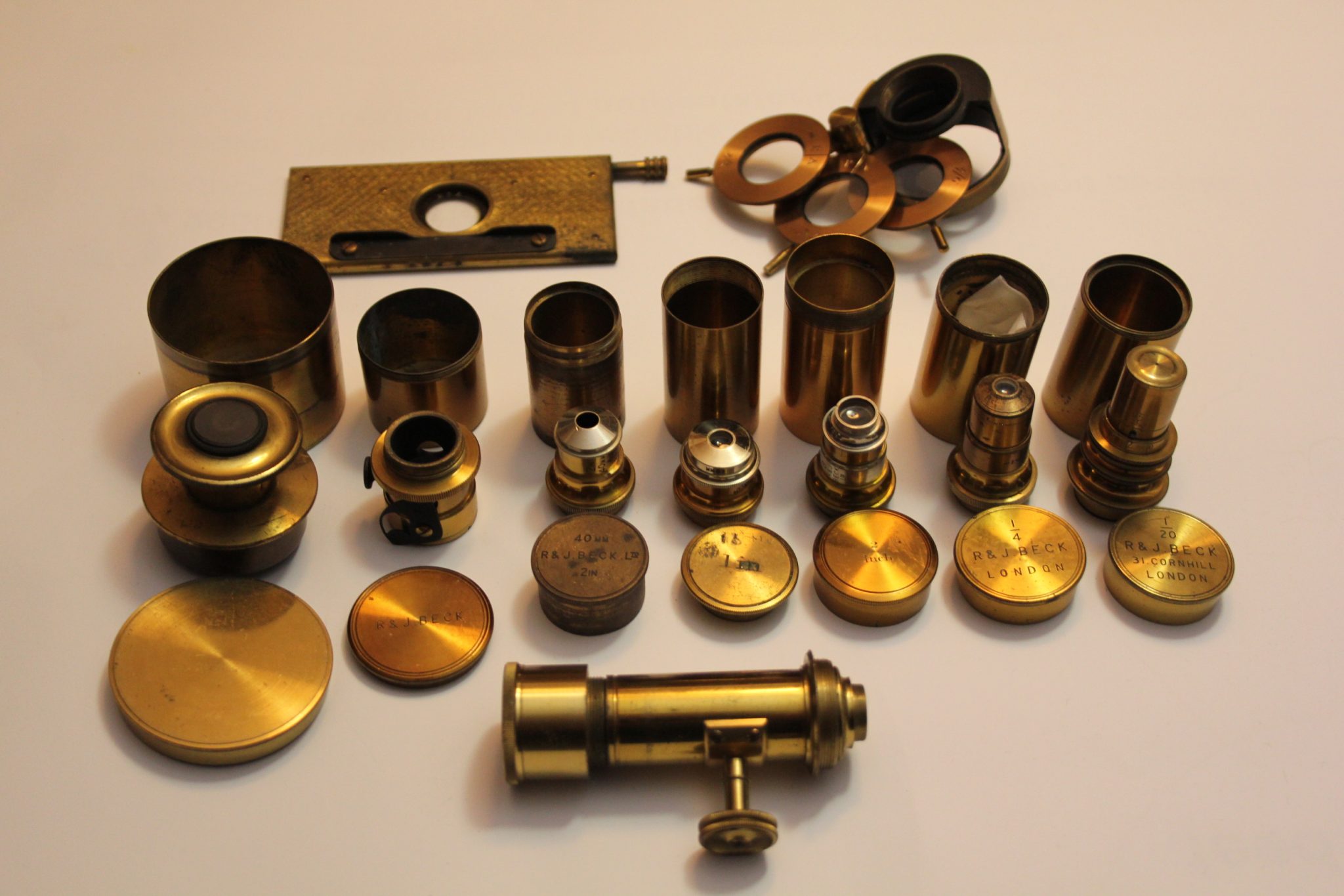 ~TEN SPARES FOR FIRST CLASS MICROSCOPE-R&J BECK~ beck90 (2) ~TEN SPARES FOR FIRST CLASS MICROSCOPE-R&J BECK~