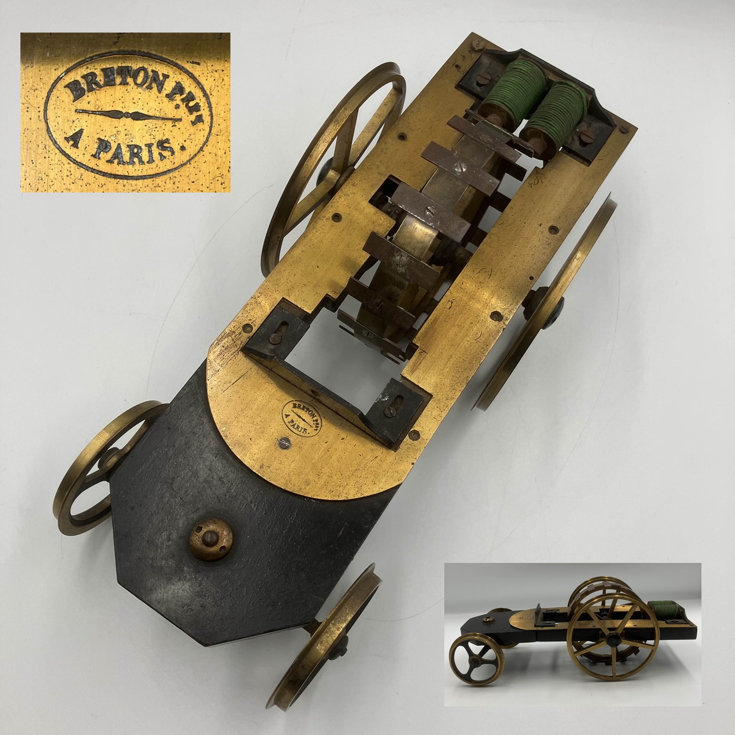 A teaching model of an electromagnetic motor, by “Breton Frères”, ca. 1860