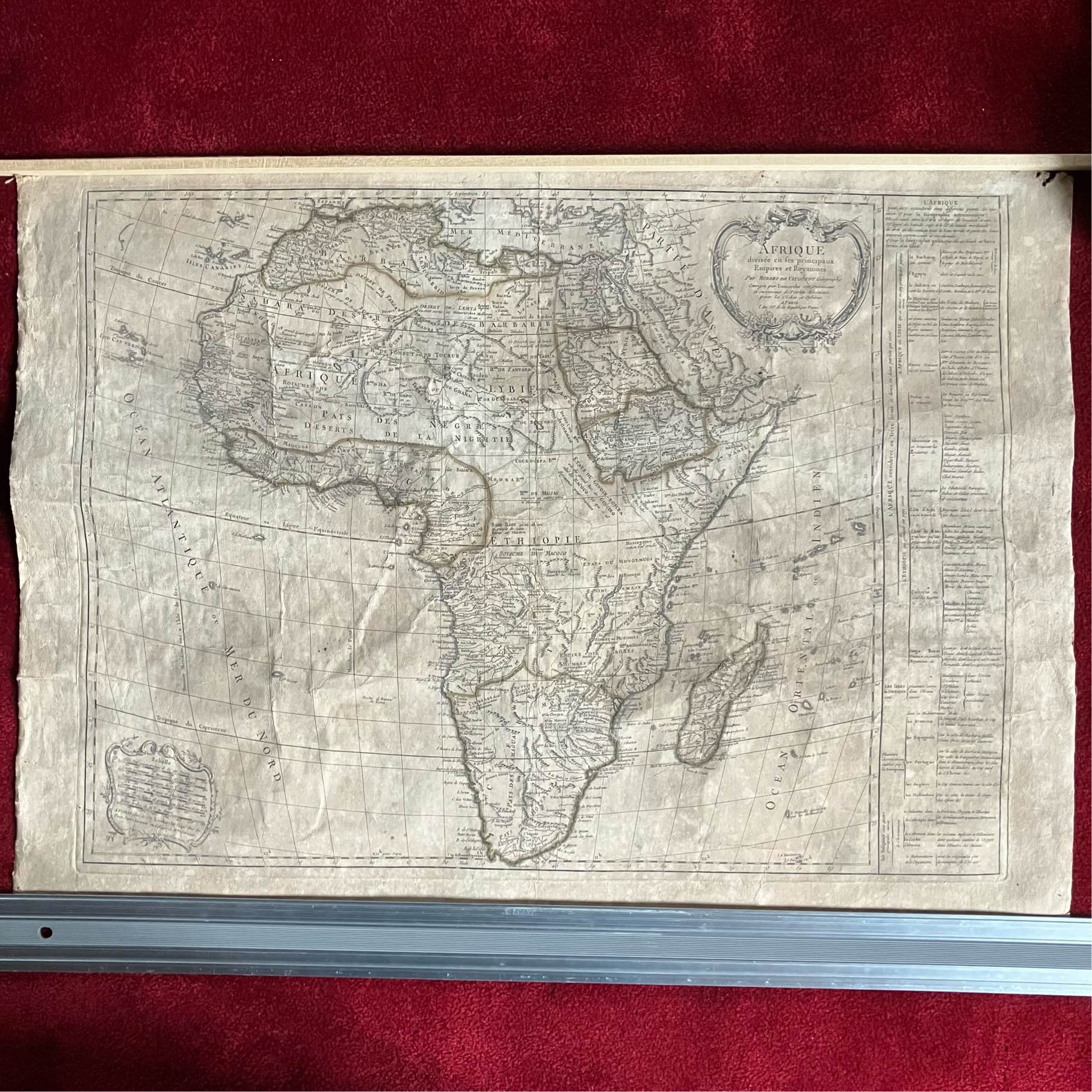 Antique Afrique map by Robert de Vaugondy 1 Antique Afrique map by Robert de Vaugondy