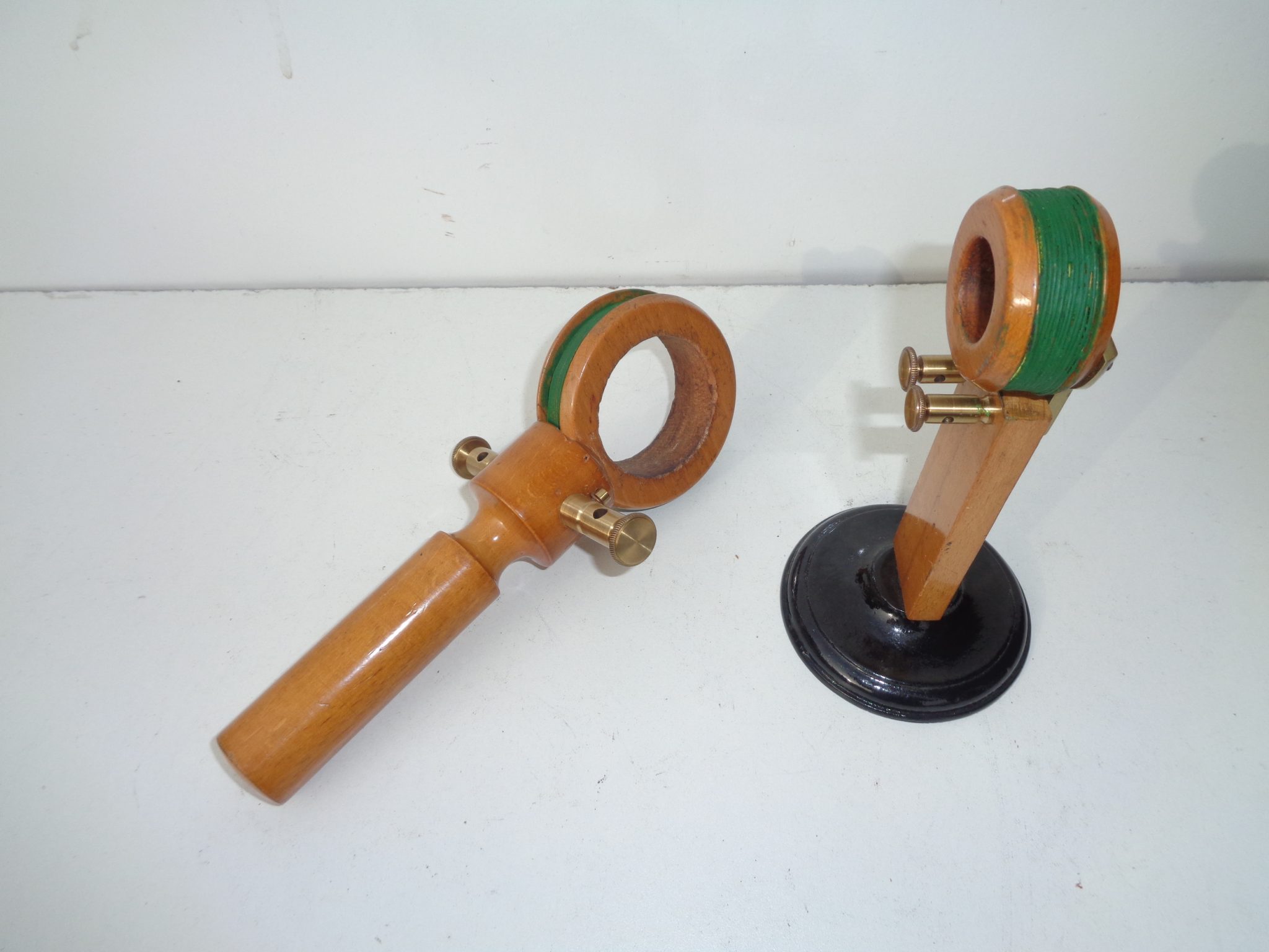 Two electric wire coils E. Leybolds