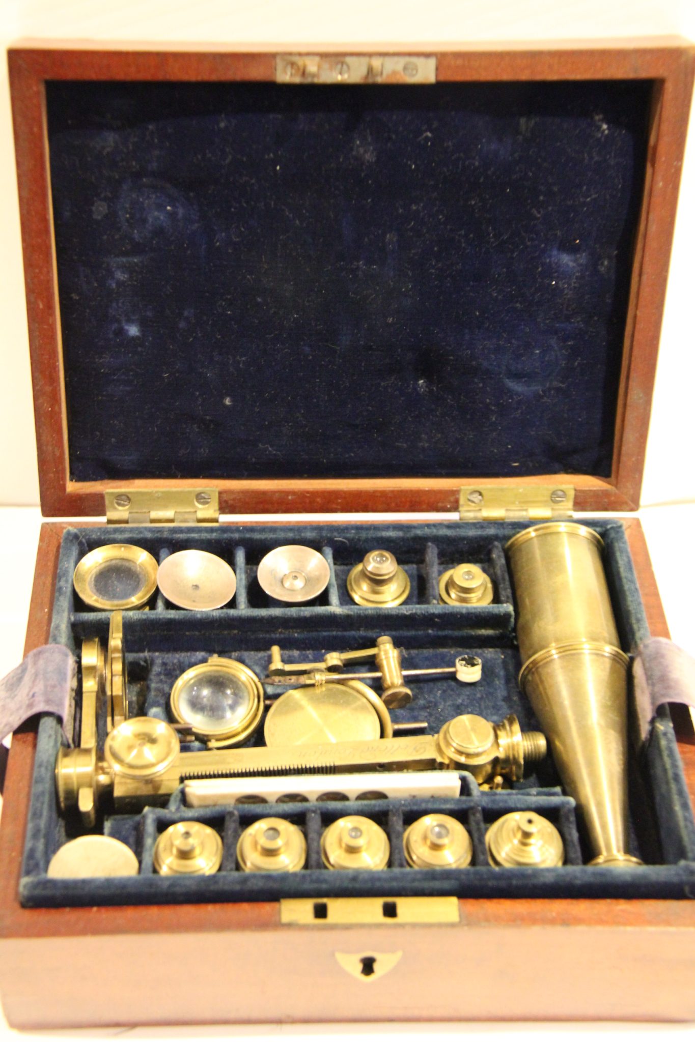 ~LARGE CARY/GOULD SIMPLE/COMPOUND MICROSCOPE-DOLLOND~