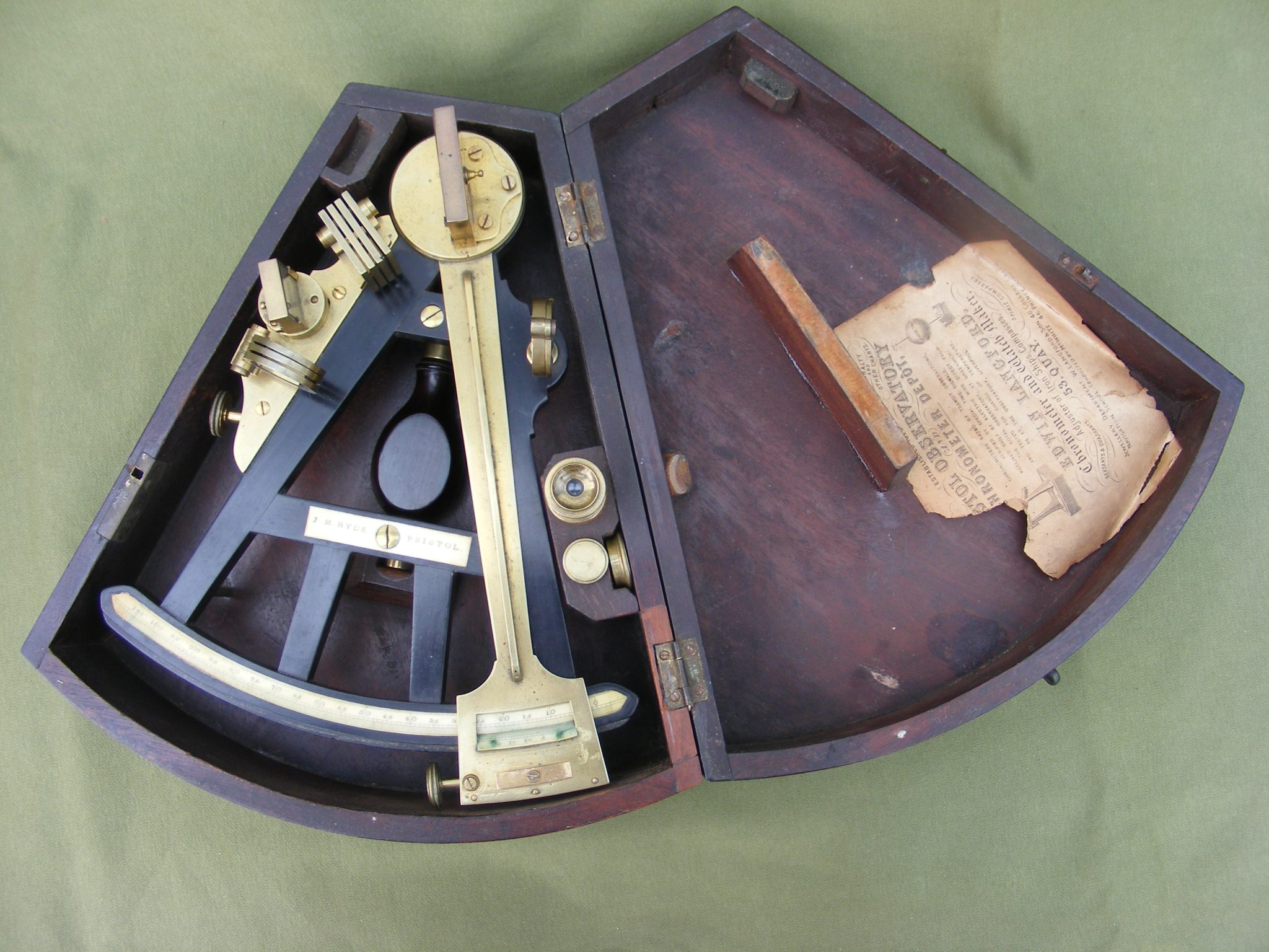 EBONY DOUBLE TEE FRAMED OCTANT BY HYDE OF BRISTOL