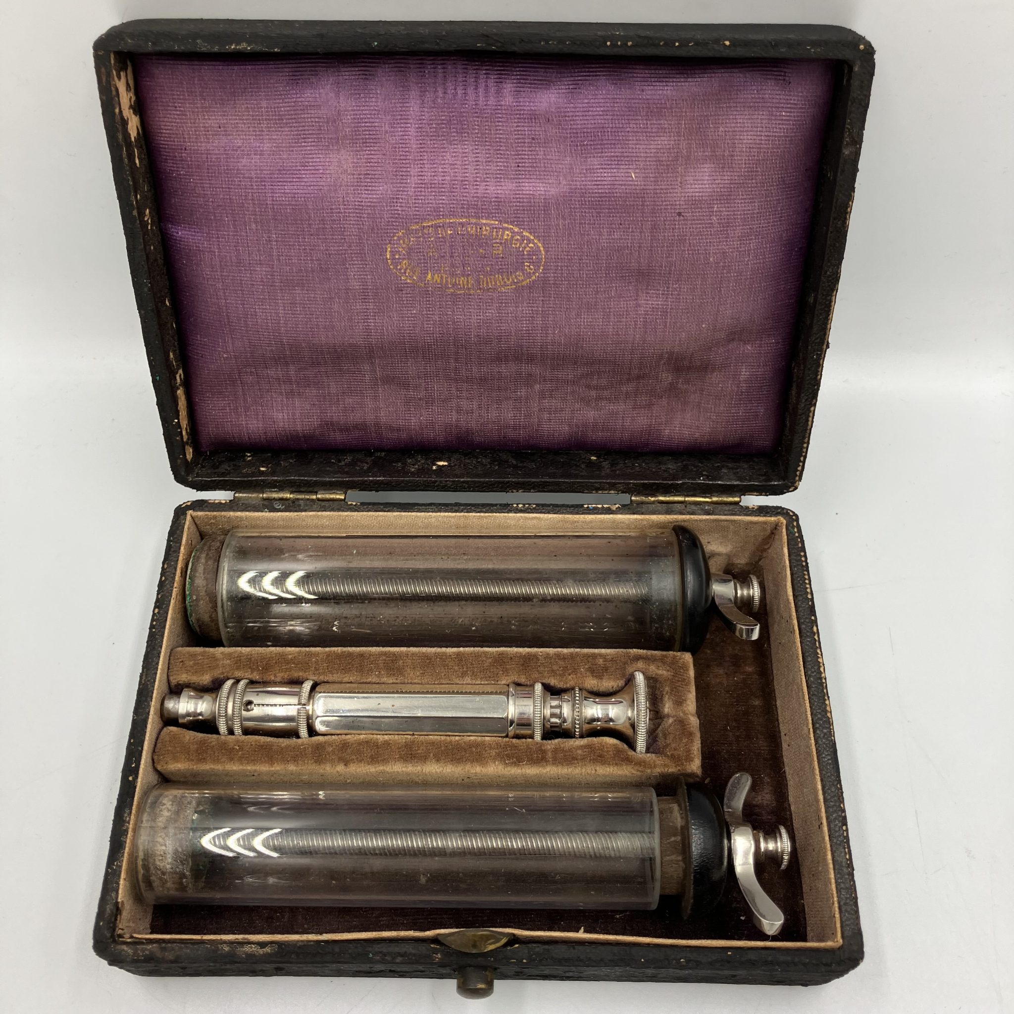 A French Heurteloup’s Set with Artificial Leeches for bloodletting, ca. 1850