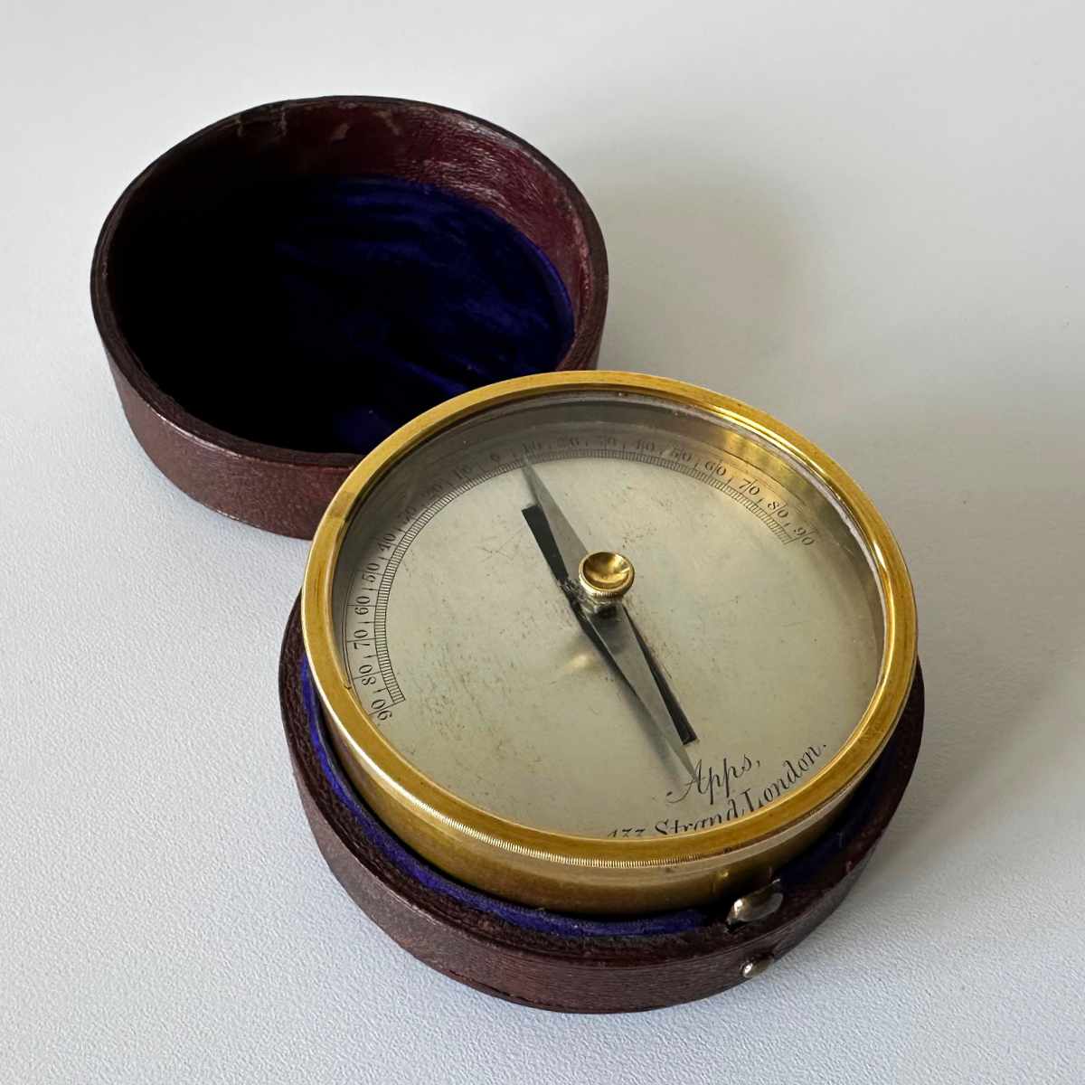 Victorian Cased Pocket Galvanometer by Alfred Apps of 433 The Strand London