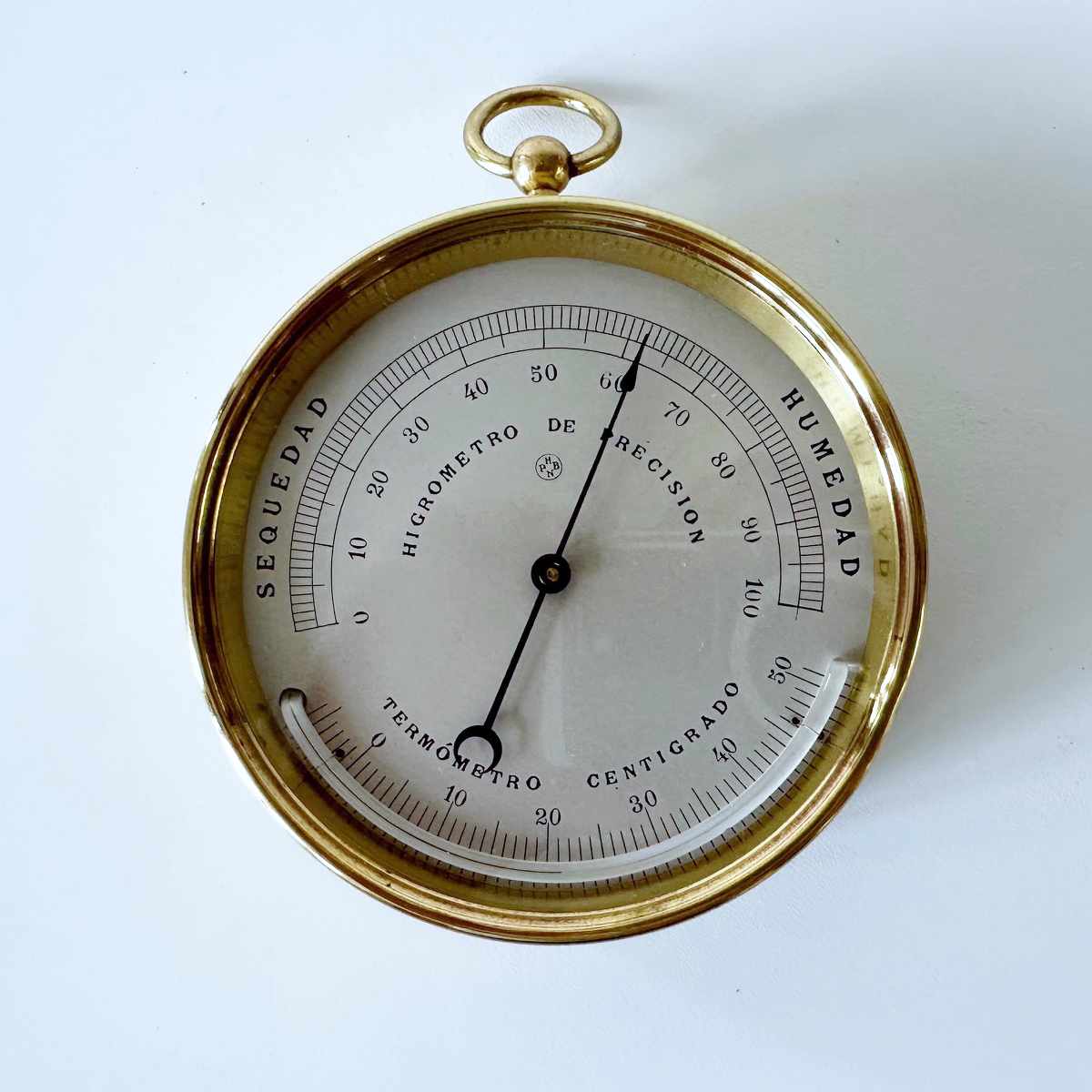 Victorian Cased Hair Hygrometer by Pertuis Naudet Hulot & Bourgeois PNHB