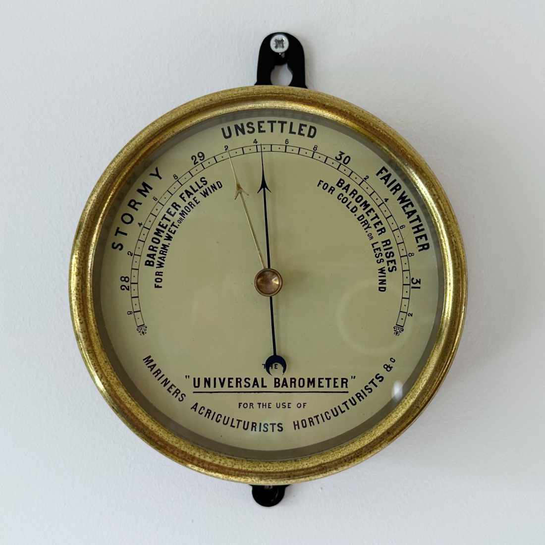 Victorian Iron Cased Universal Aneroid Barometer