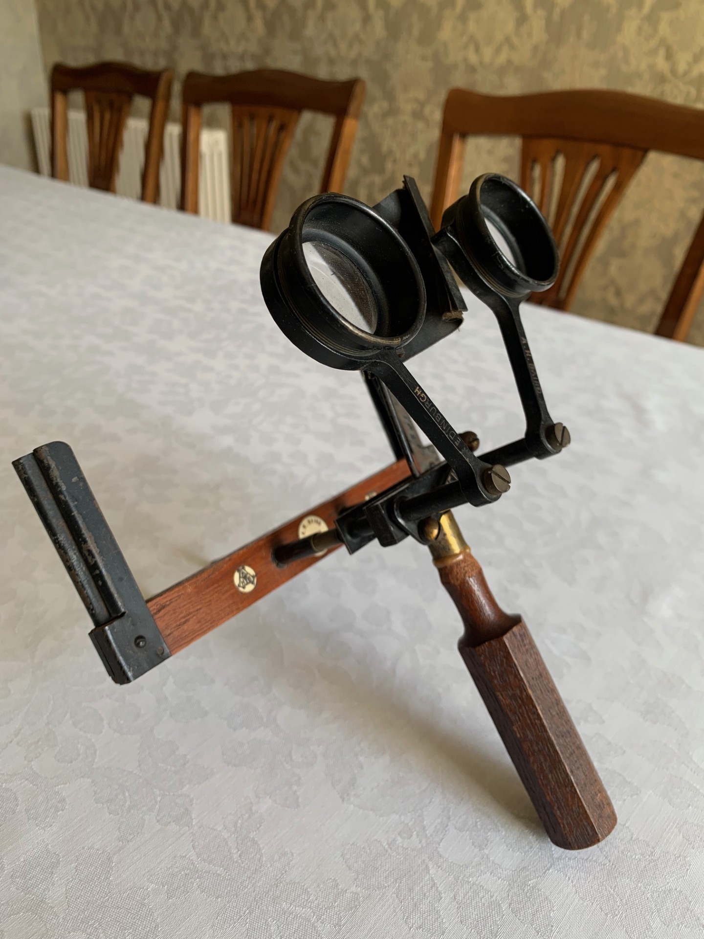 Antique Stereoscope Stereo Viewer by Maker A H Baird of Edinburgh – circa 1910