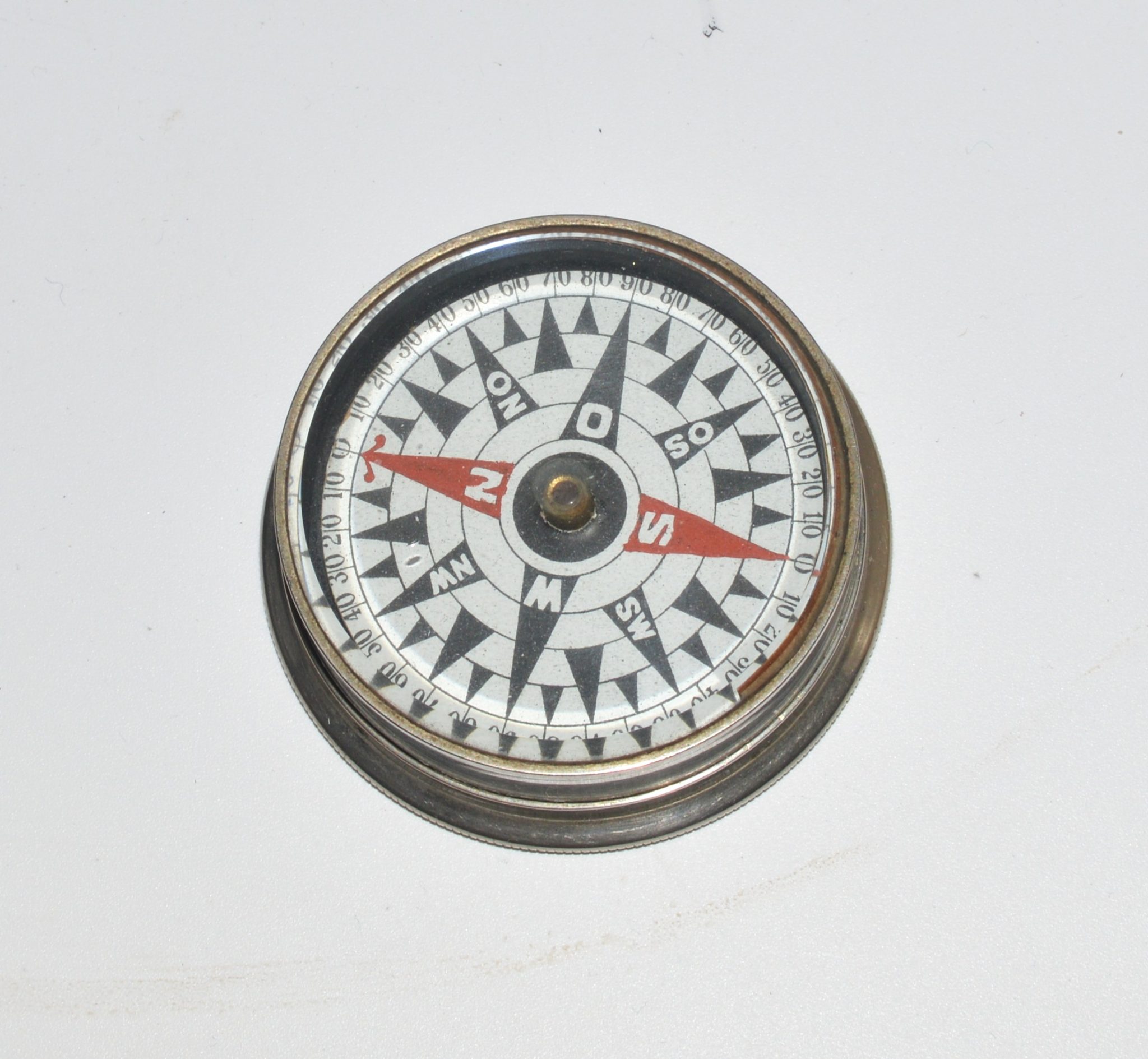 Nickel silver compass.
