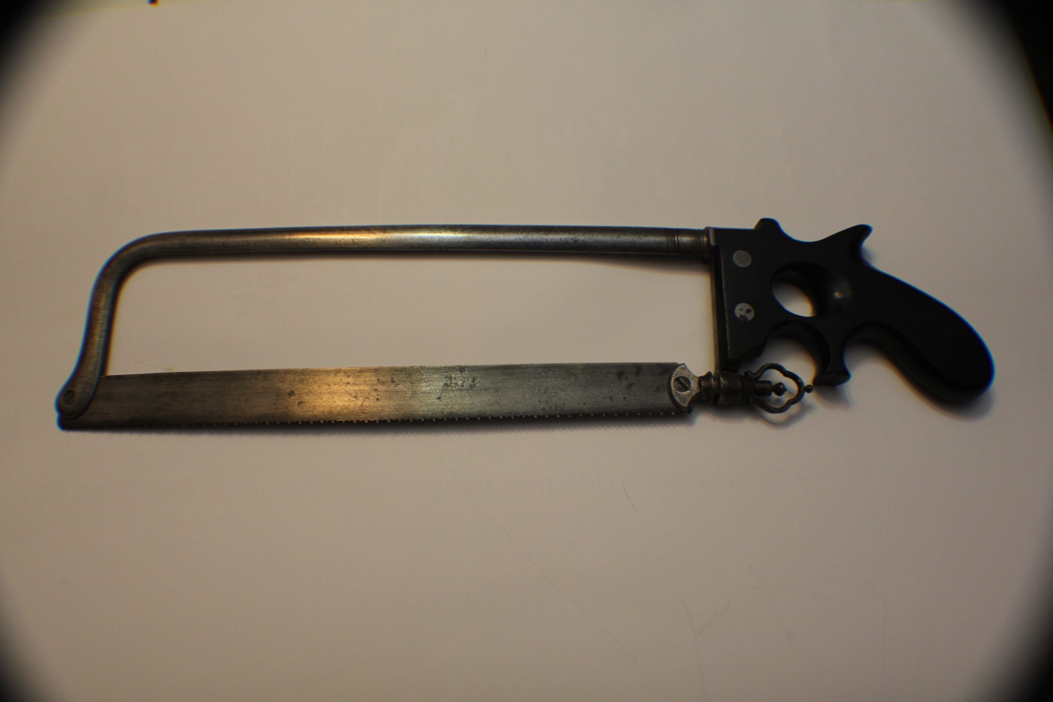 ~WONDERFUL 18TH C. AMPUTATION SAW-EBONY GRIP~