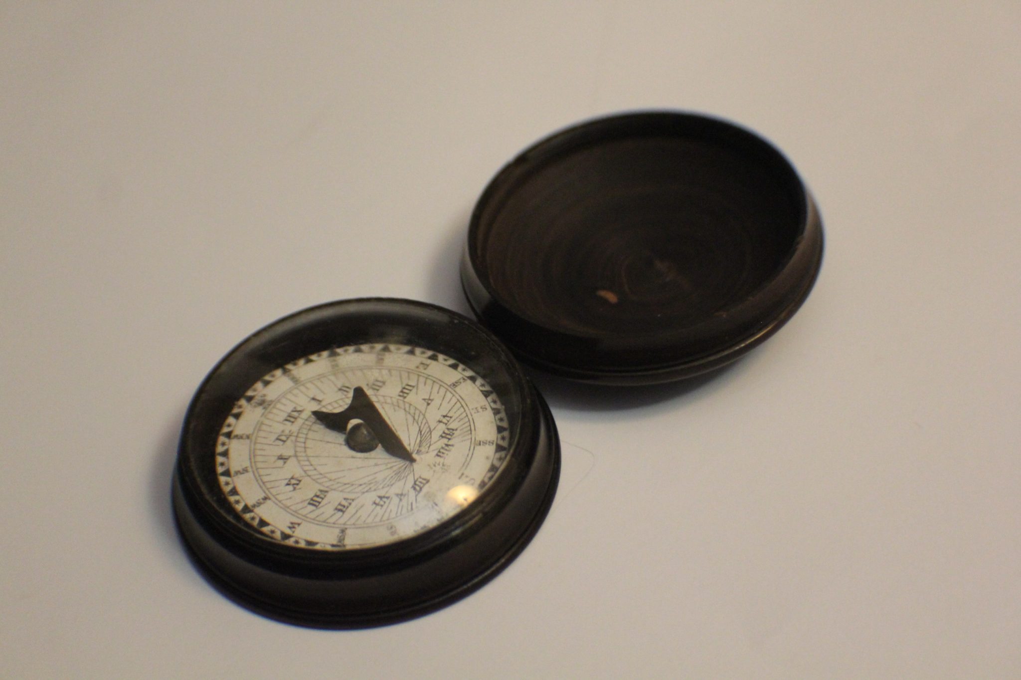 ~DOMED FLOATING CARD COMPASS/SUNDIAL~